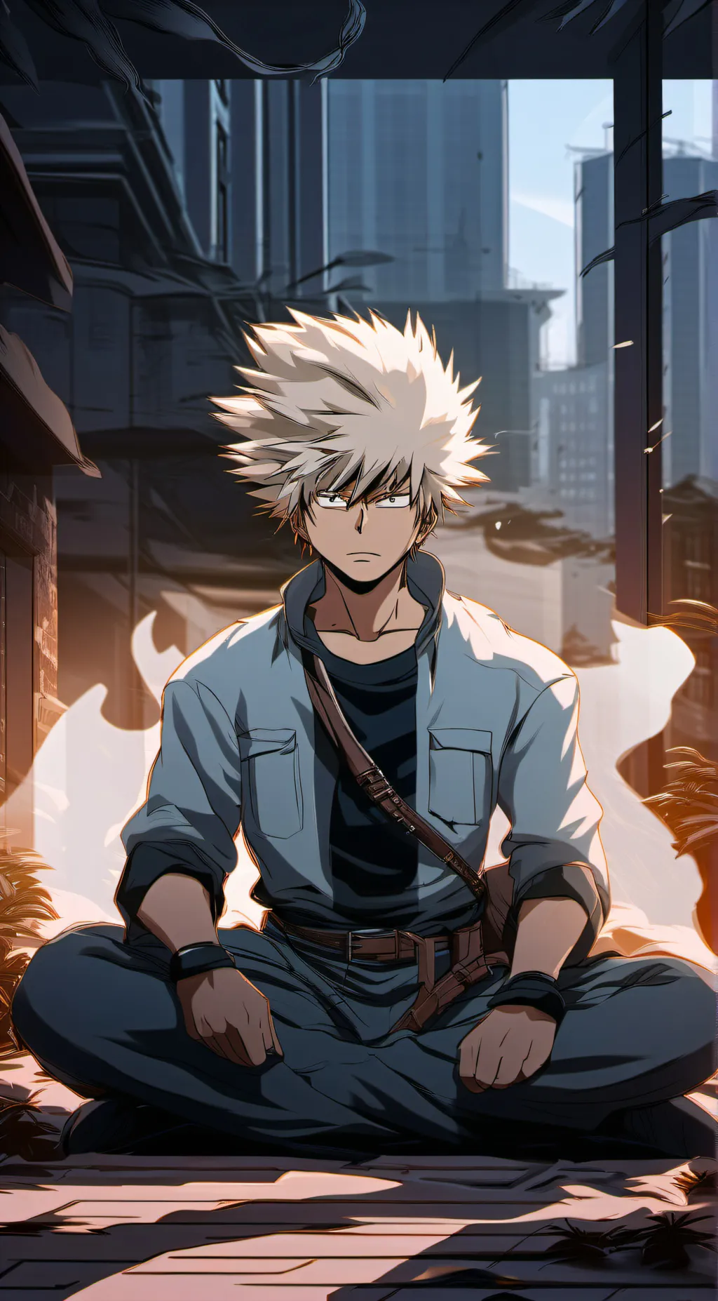 ai character: Katsuki Bakugo background