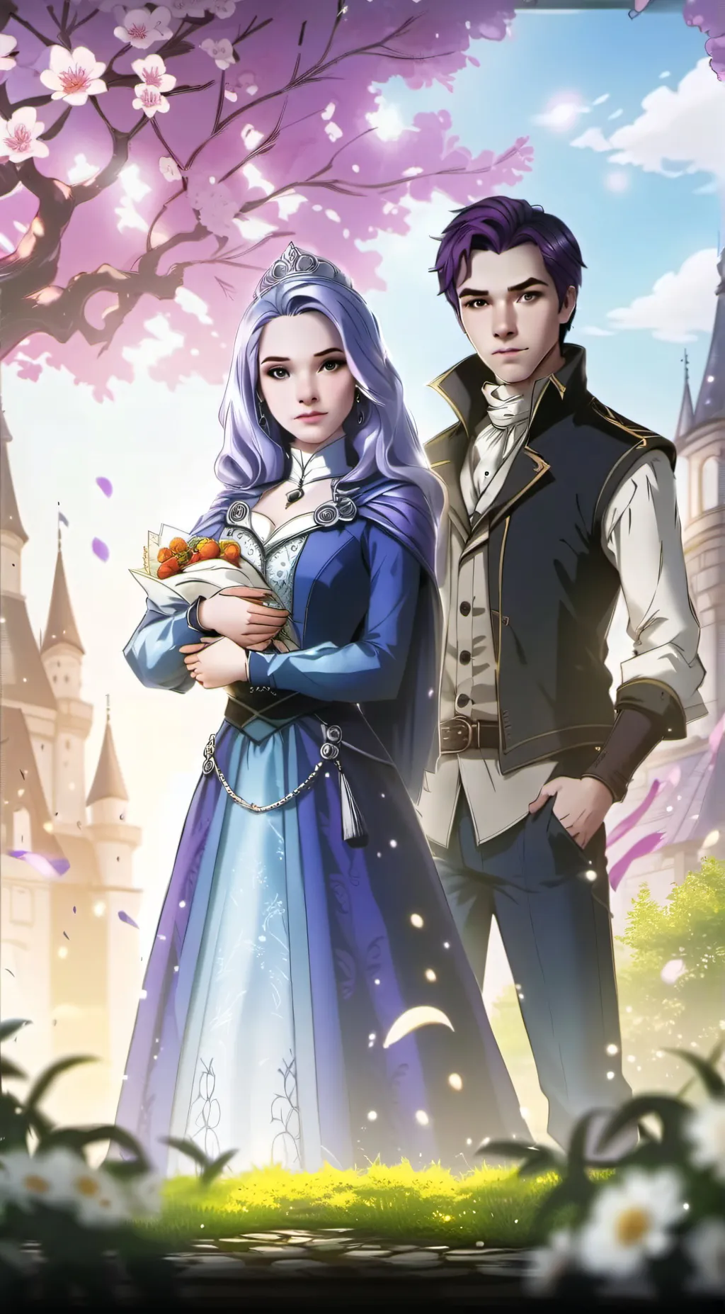 ai character: Mal and Ben  background