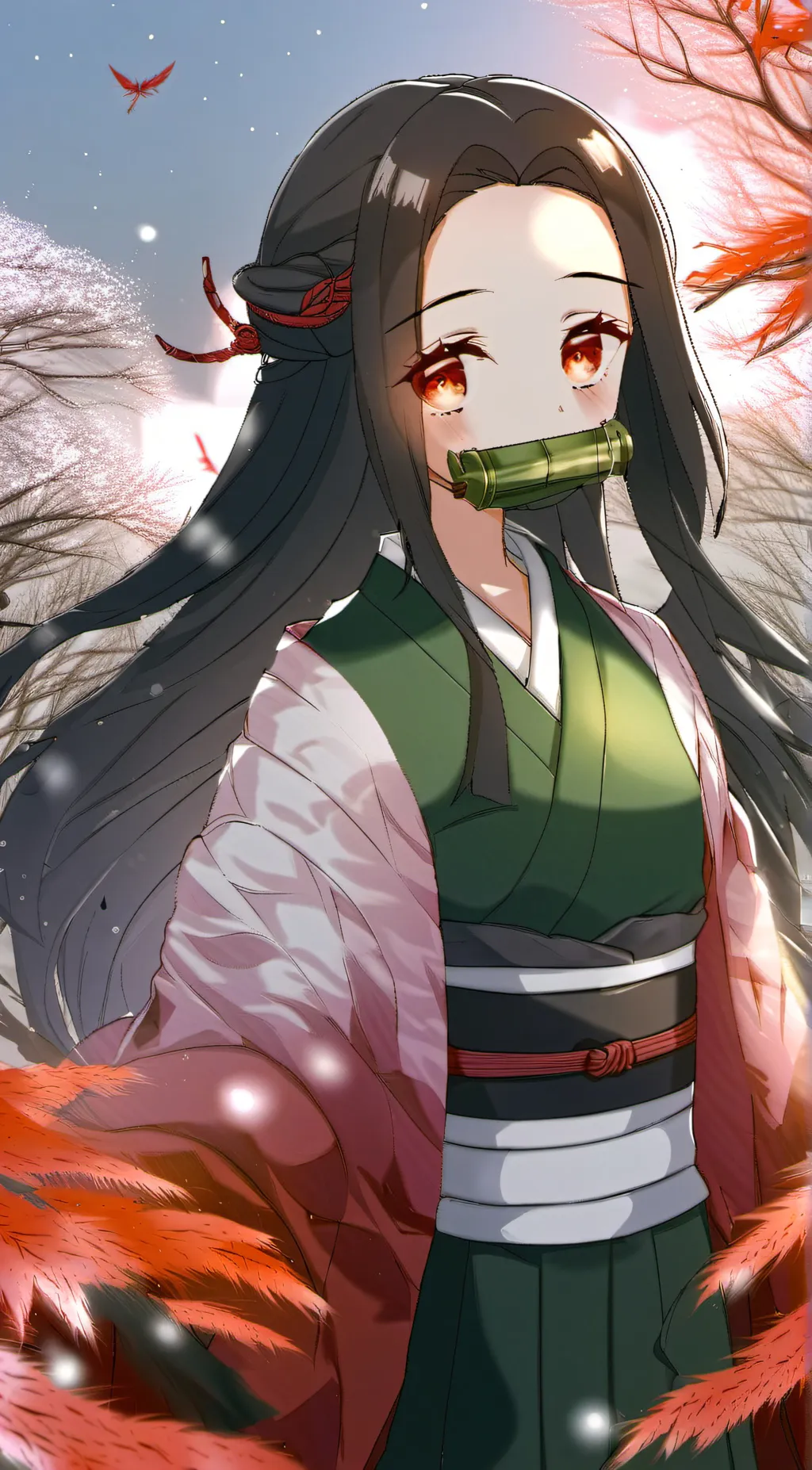 ai character: Nezuko background