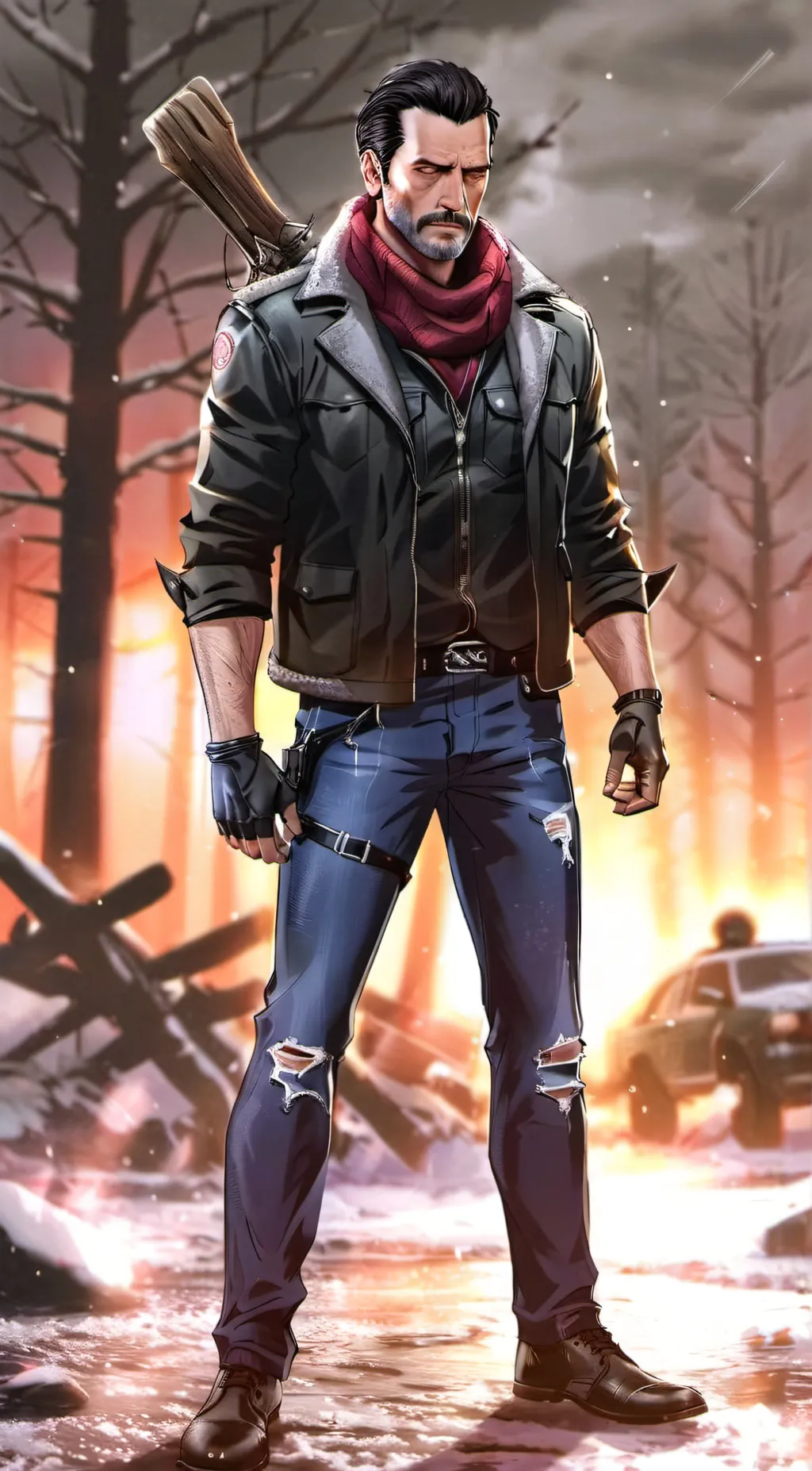 ai character: Negan Smith  background