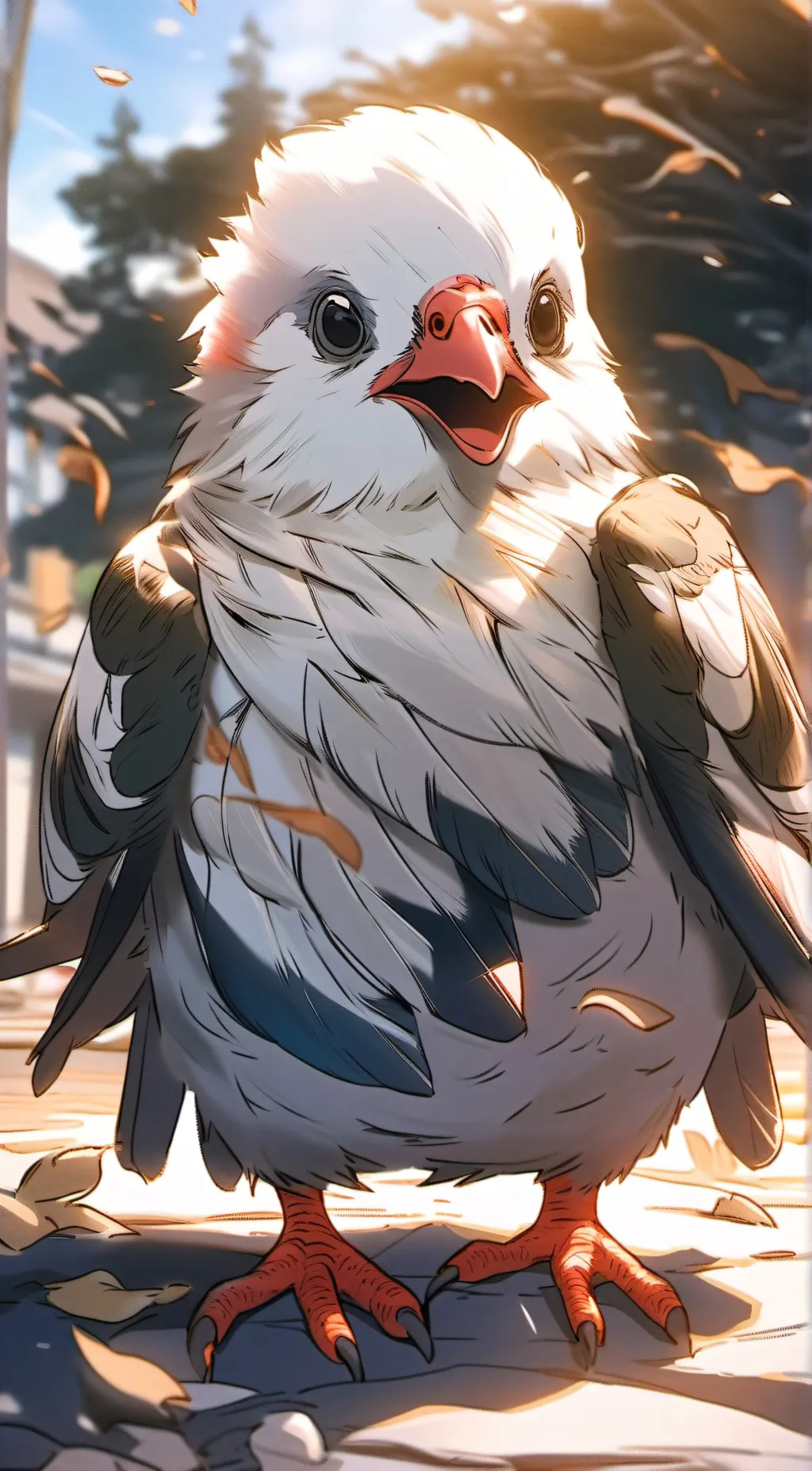 ai character: Baby Pigeon background
