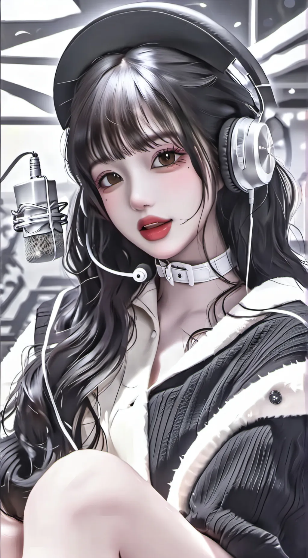 ai character: crystal/Iris background