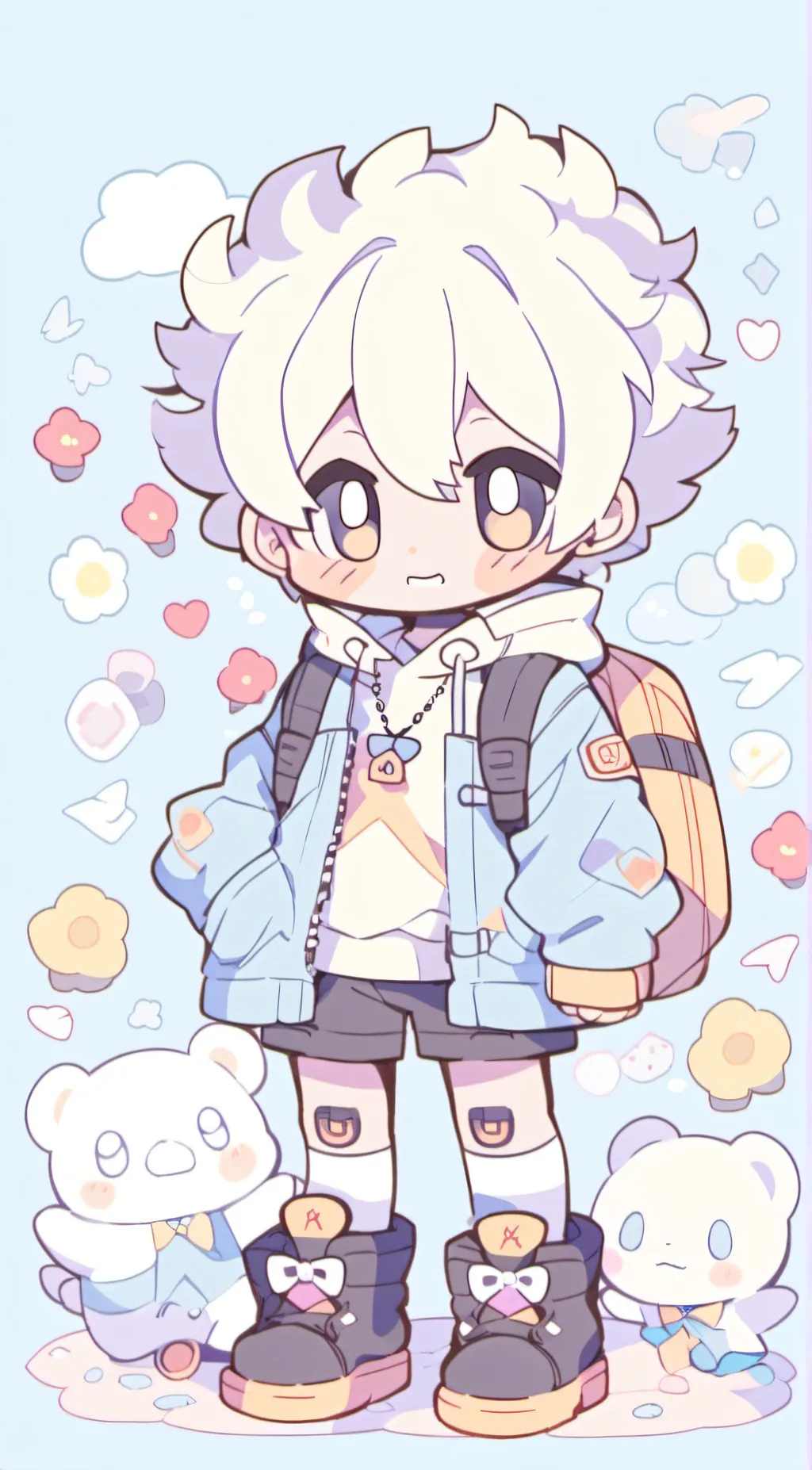 ai character: Anxiety!Sans background