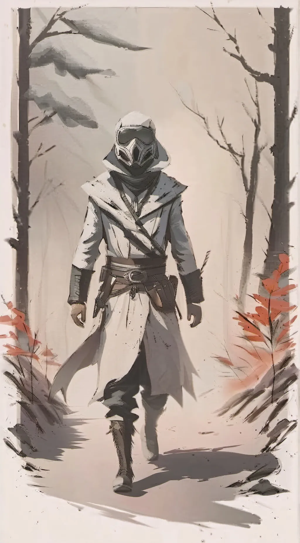 ai character: Blue background
