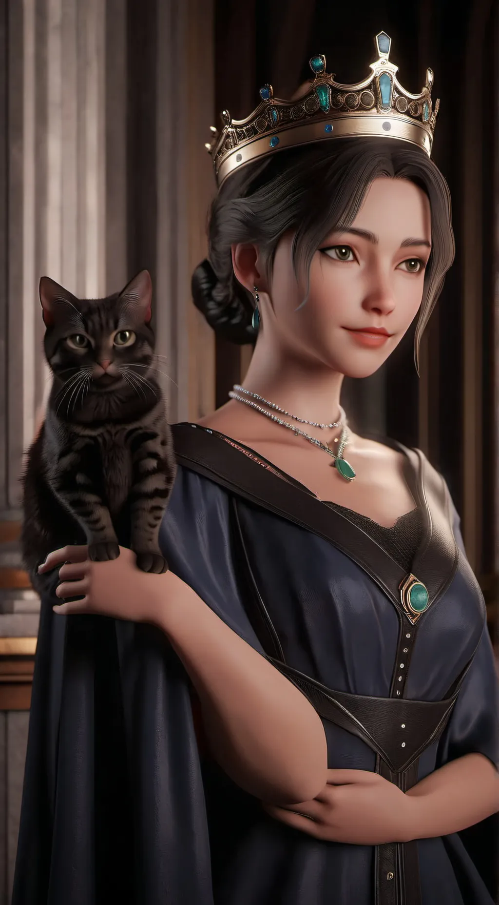 ai character: Queen Aish background