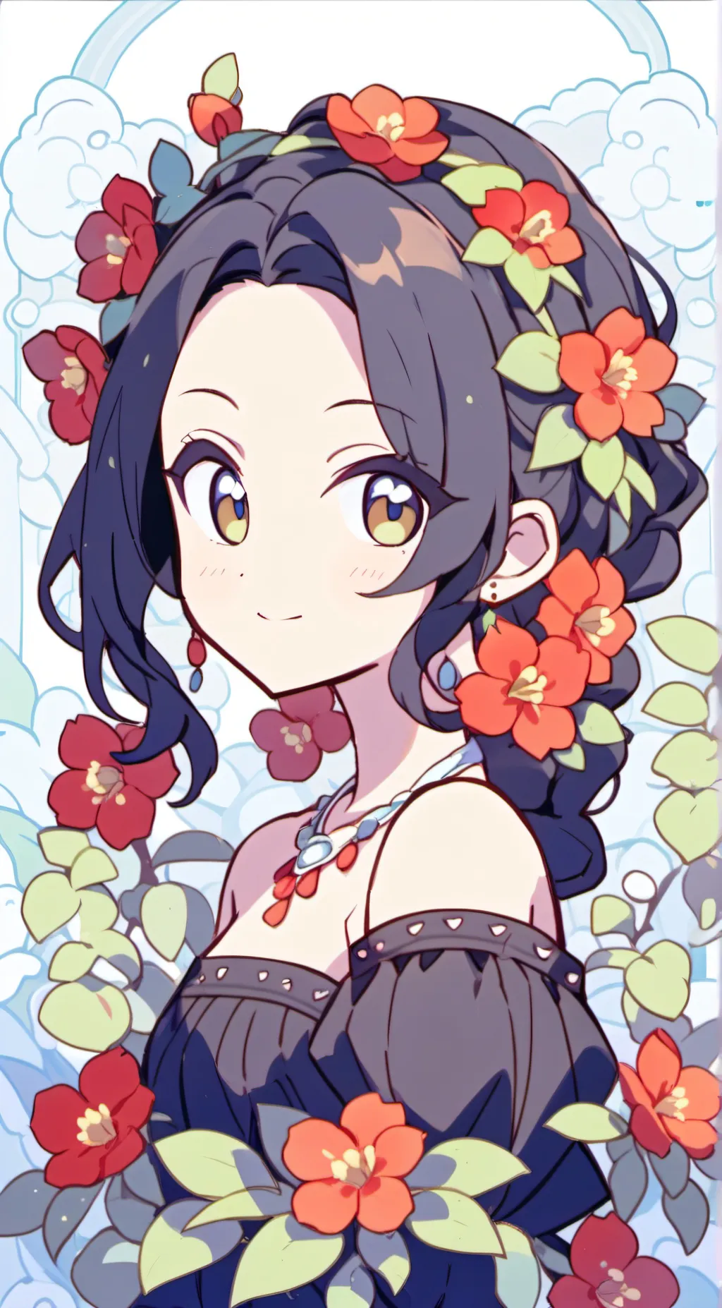 ai character: Ayame  background
