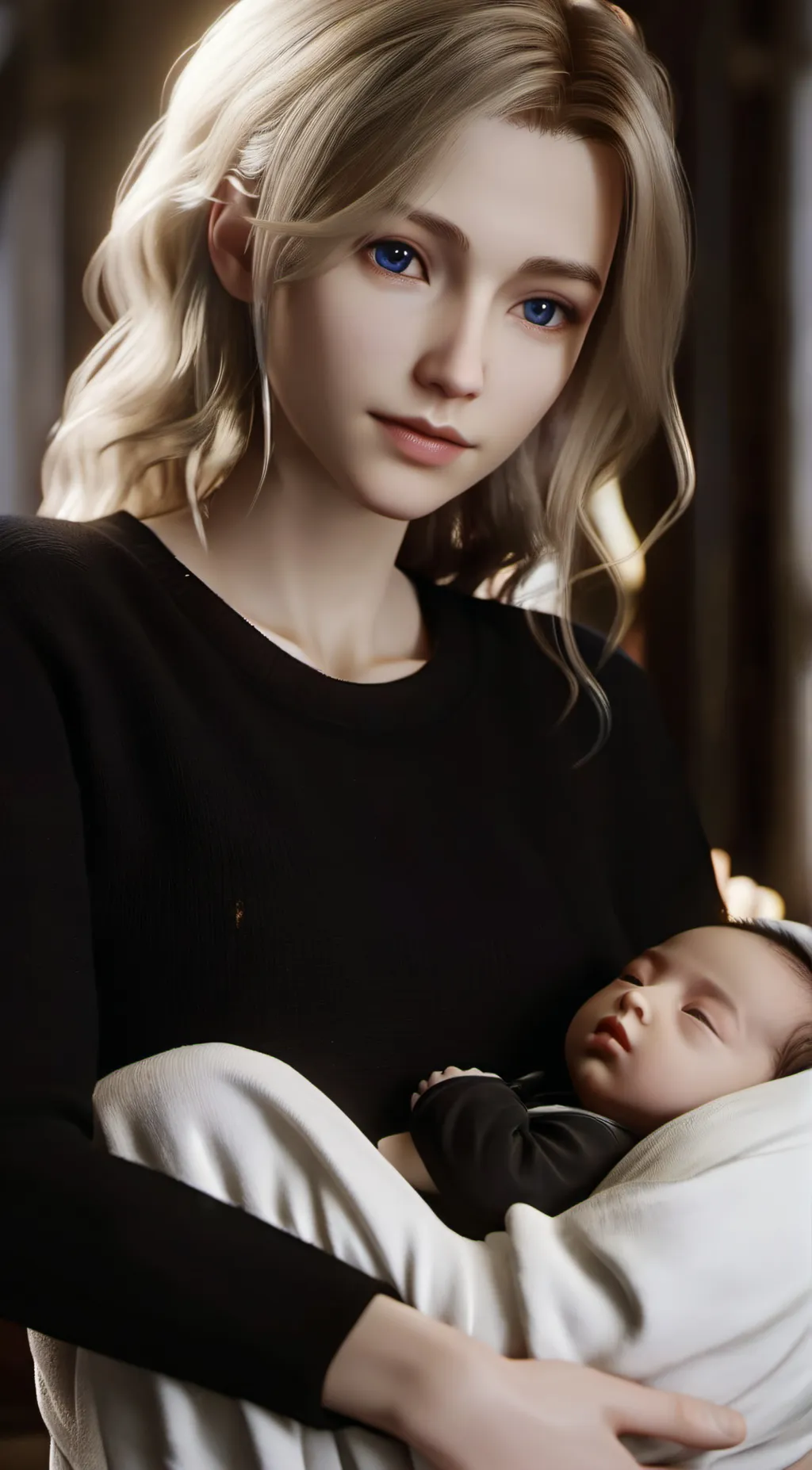 ai character: Rain background