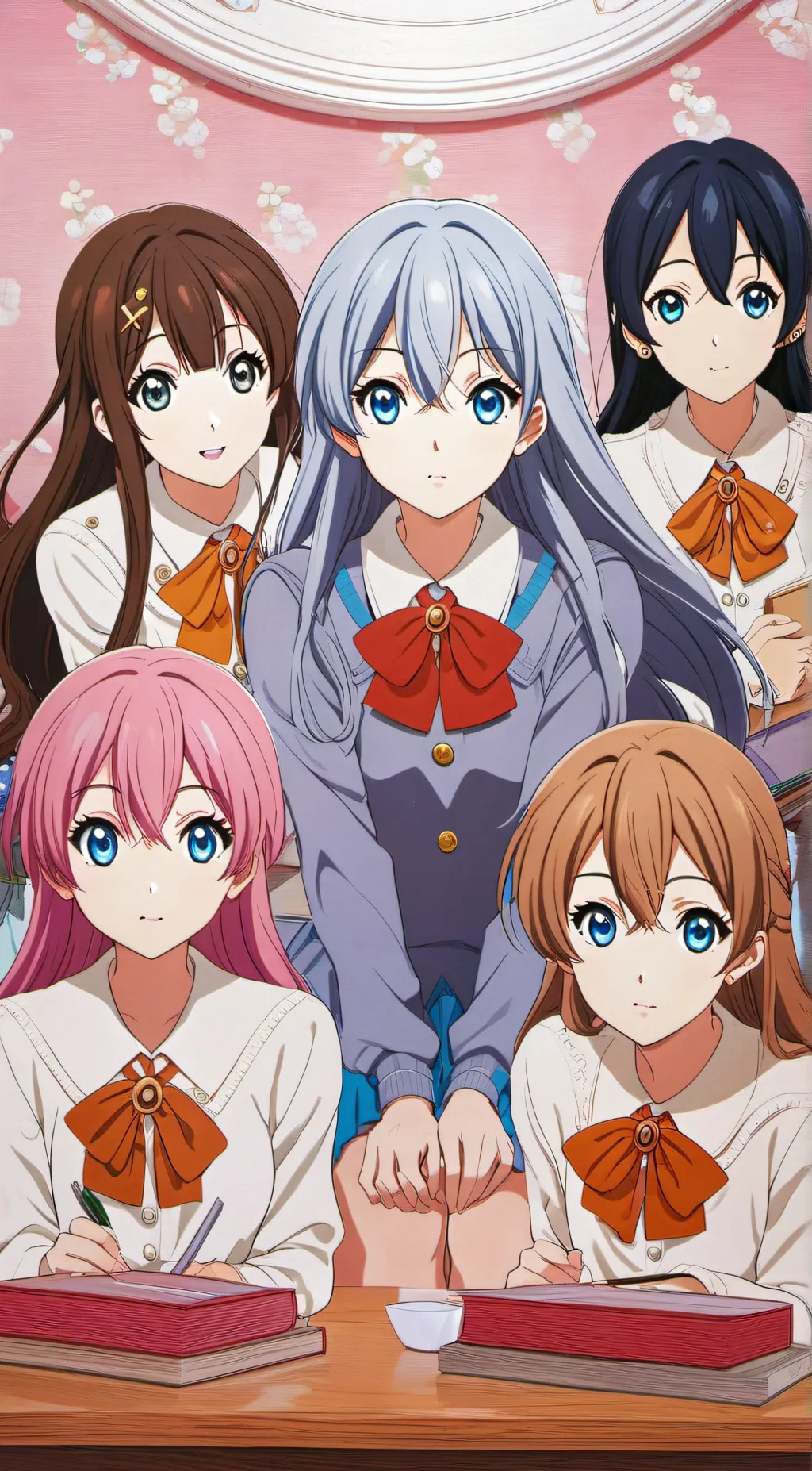 ai character: 5 Sisters background