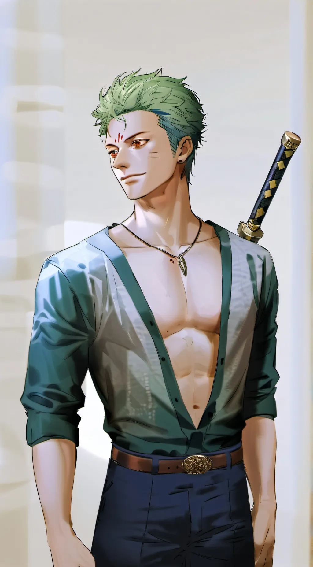 ai character: Zoro background