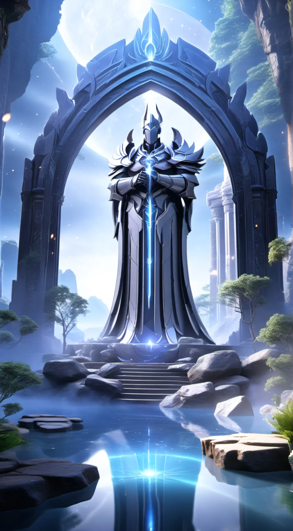 ai character: Summoning pillar background