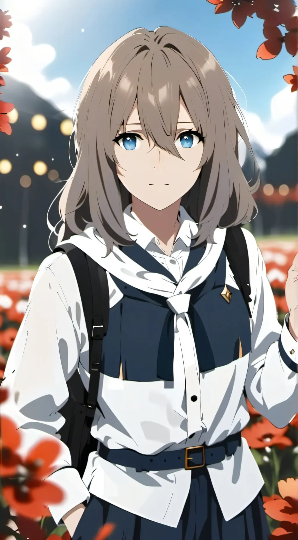 ai character: Lavender background