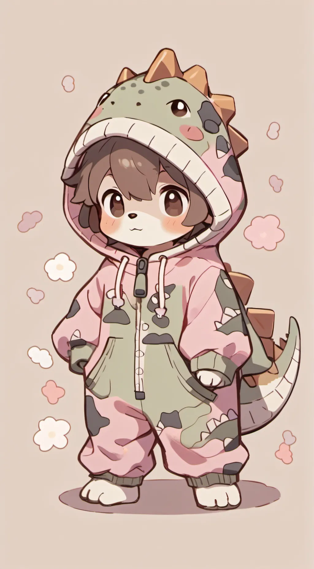 ai character: Dino the doggie background