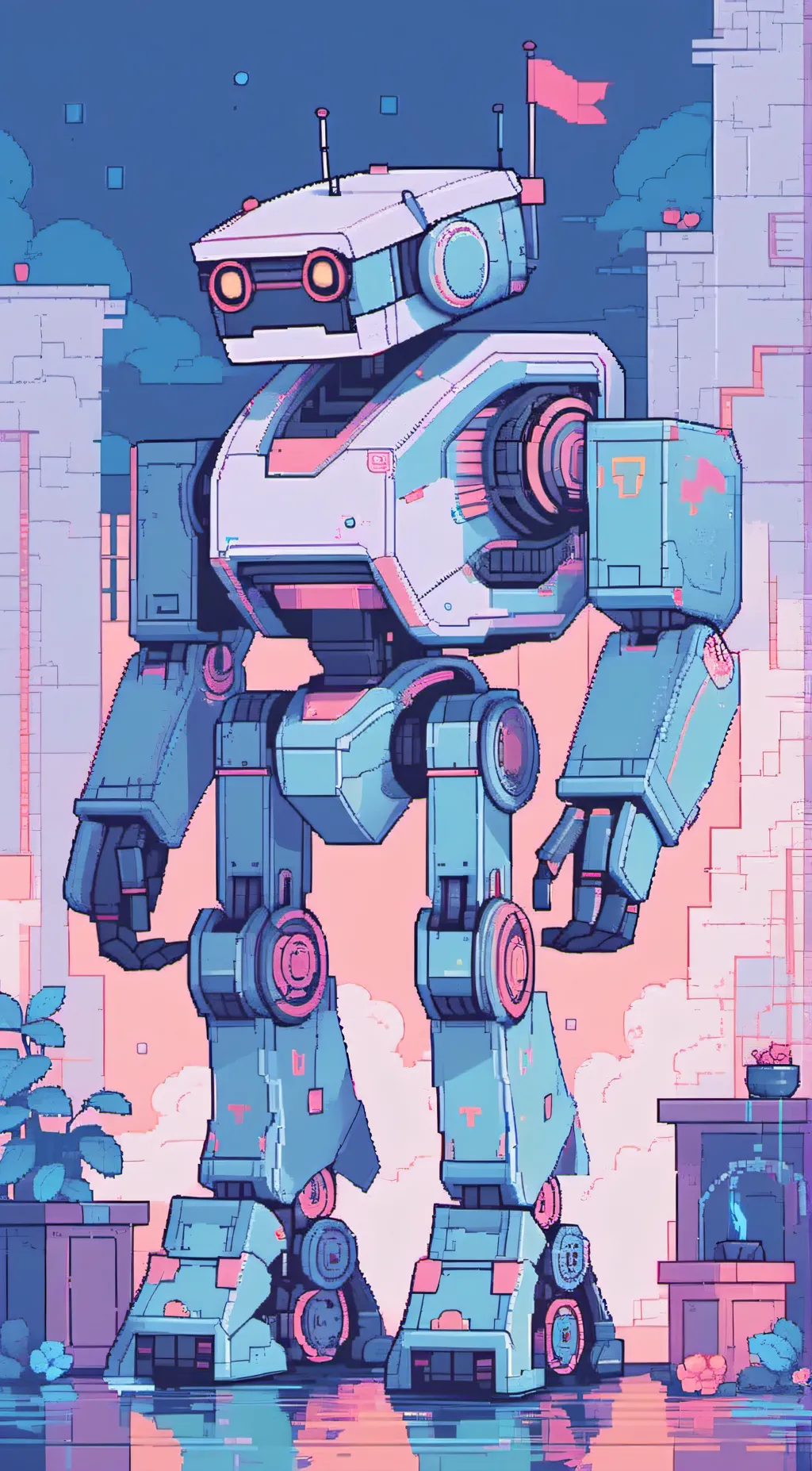 ai character: Smart AI robot background
