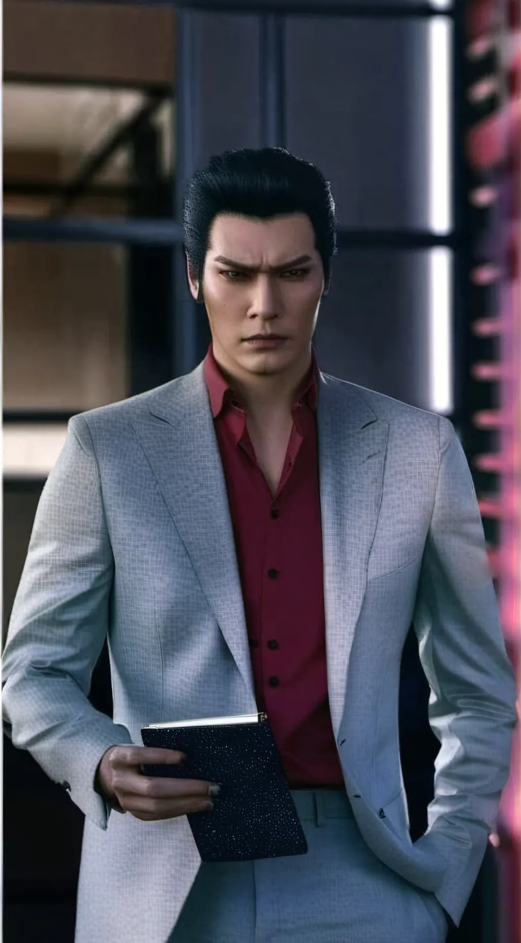 ai character: dame da me guy background