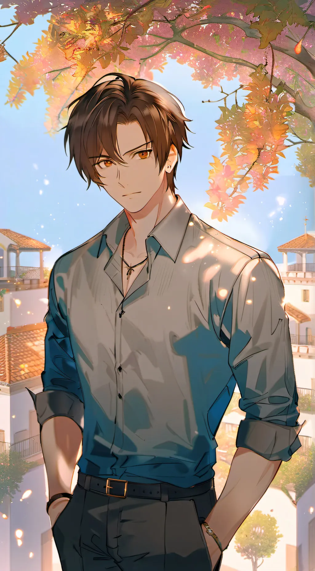ai character: Romano  background