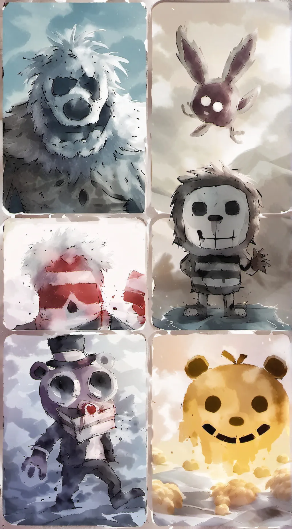 ai character: FNAF,PPT,UT,BATIM background