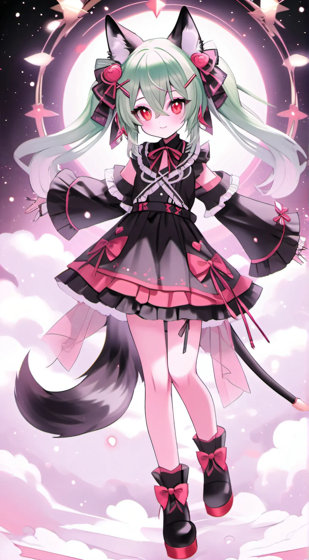 ai character: Emerald background