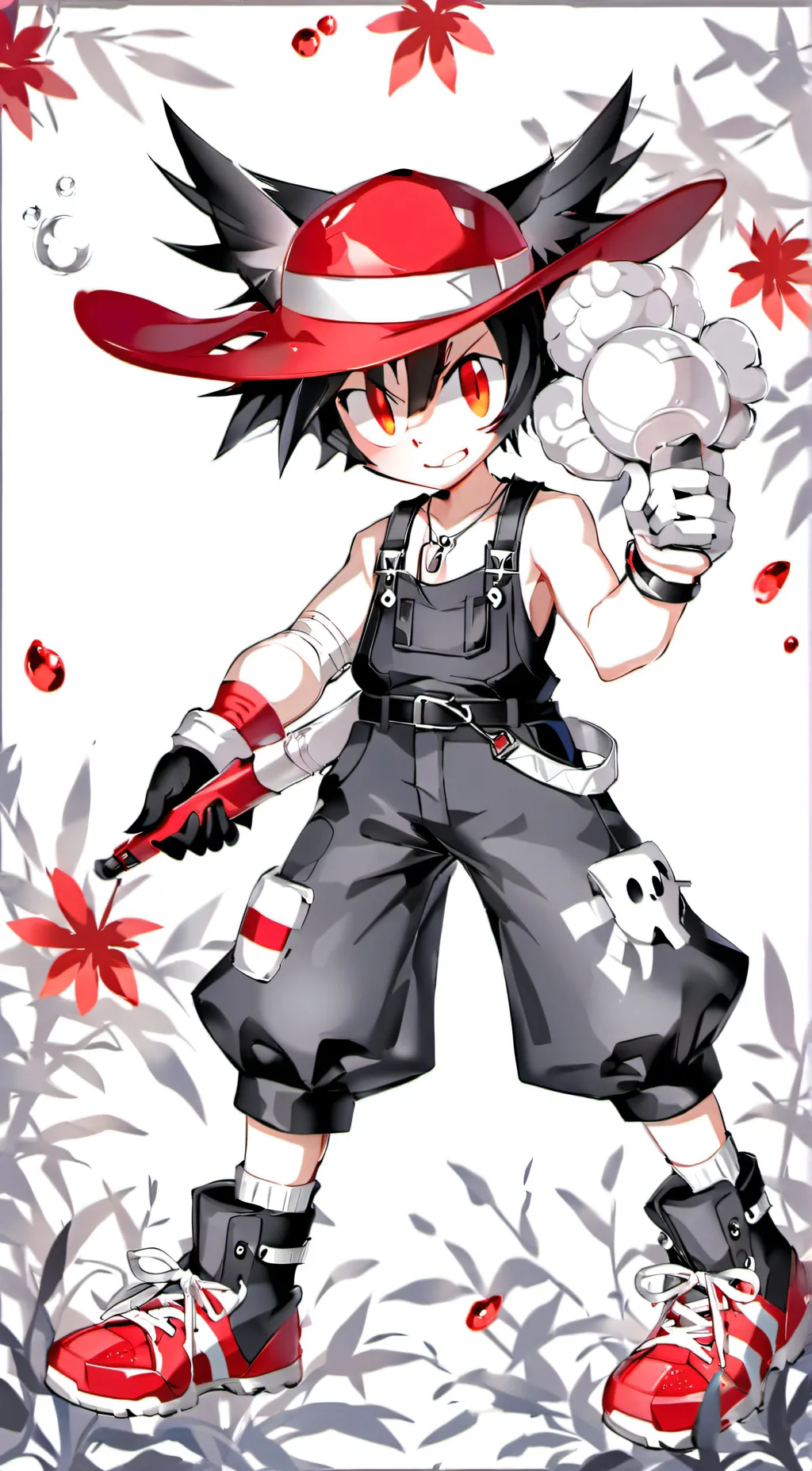 ai character: shadow background