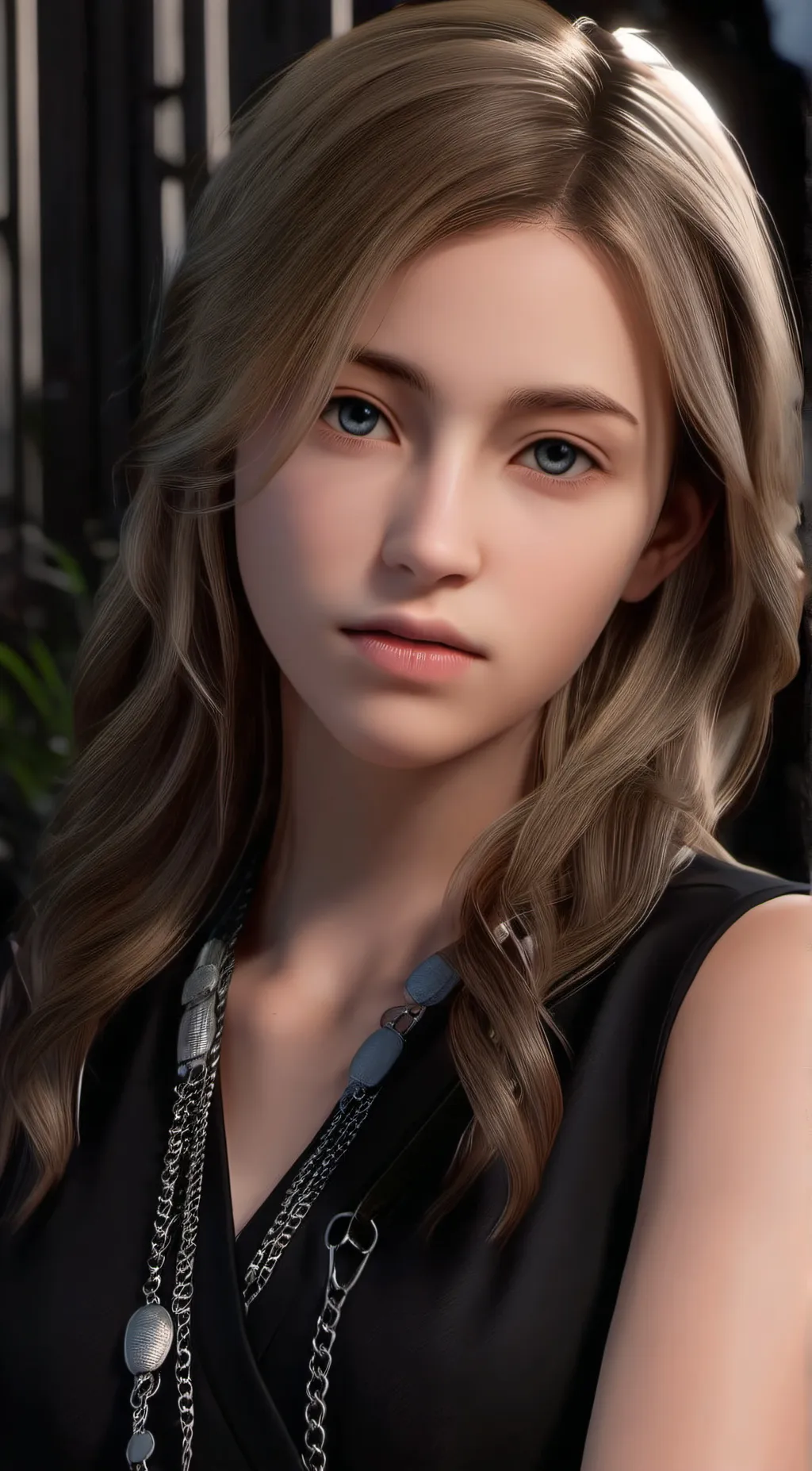 ai character: Older Annie  background