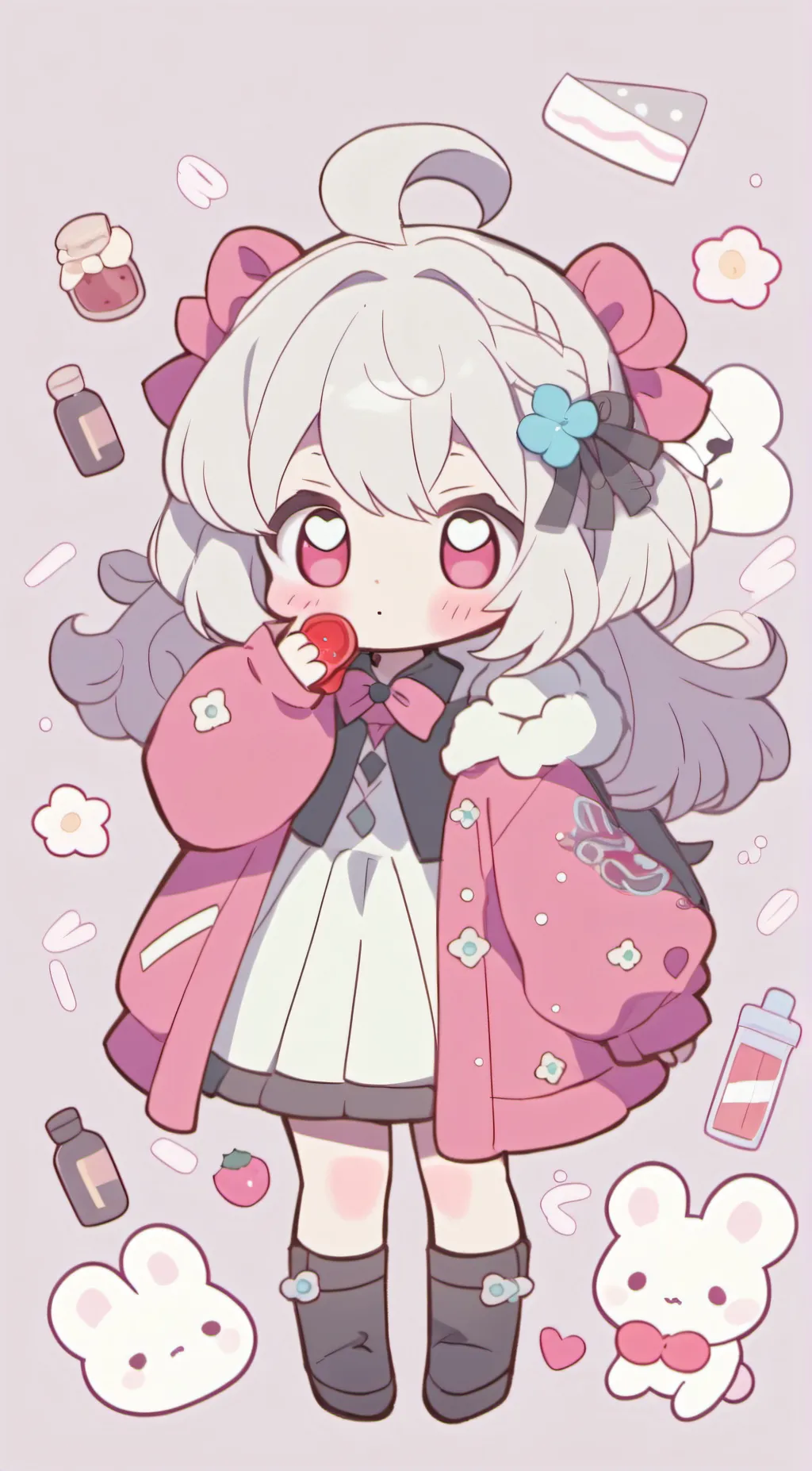 ai character: Cherry background