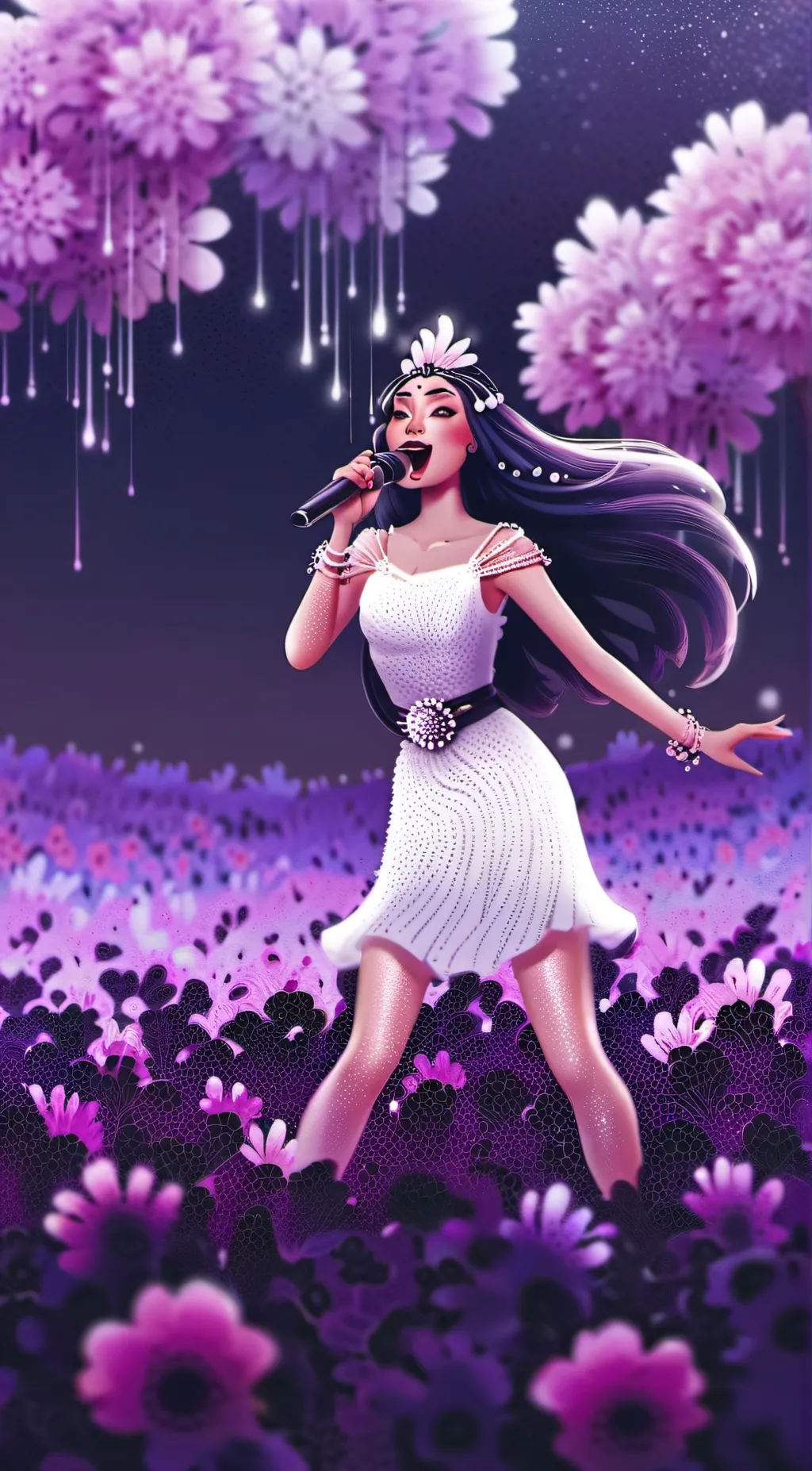 ai character: SIX THE MUSICAL    background