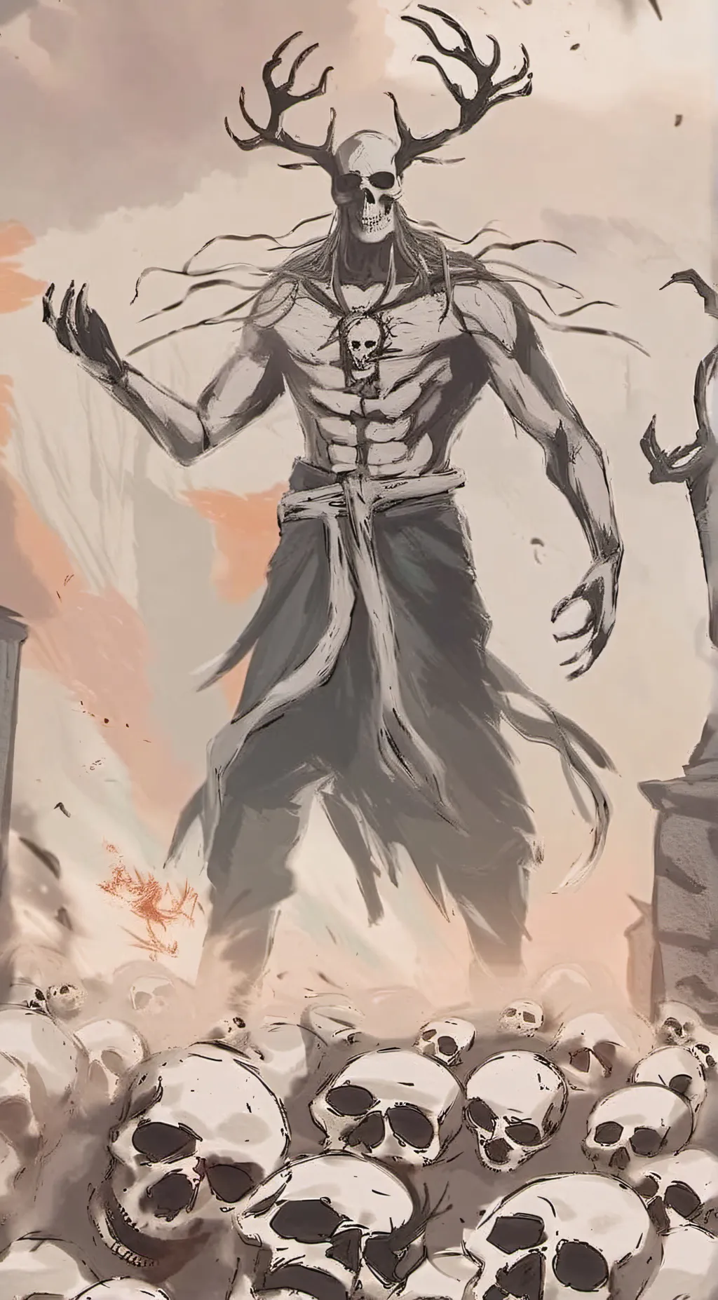 ai character: whispering death background