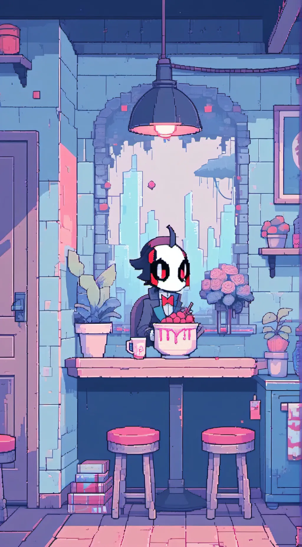 ai character: Hazbin hotel background