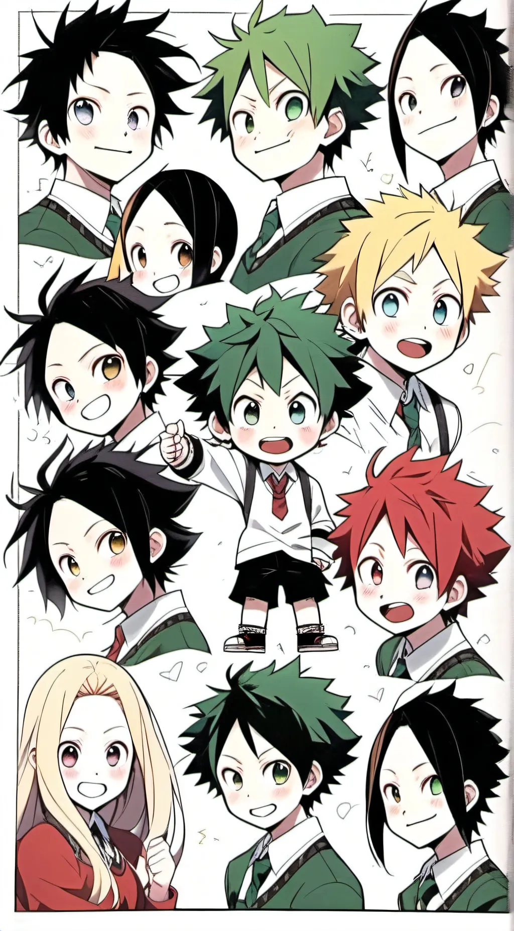 ai character: MHA class 1-A ⊙? background