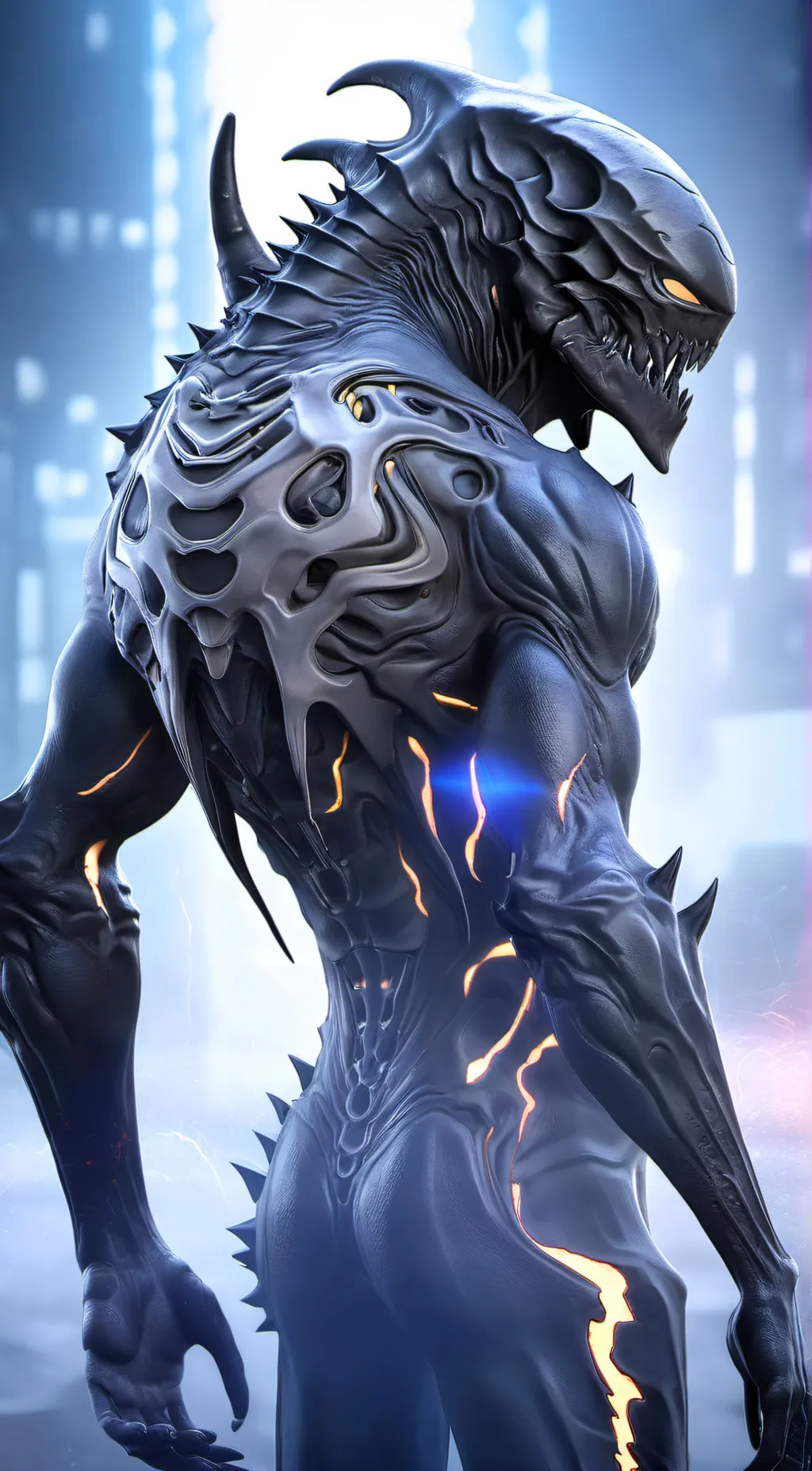 ai character: alien suit background