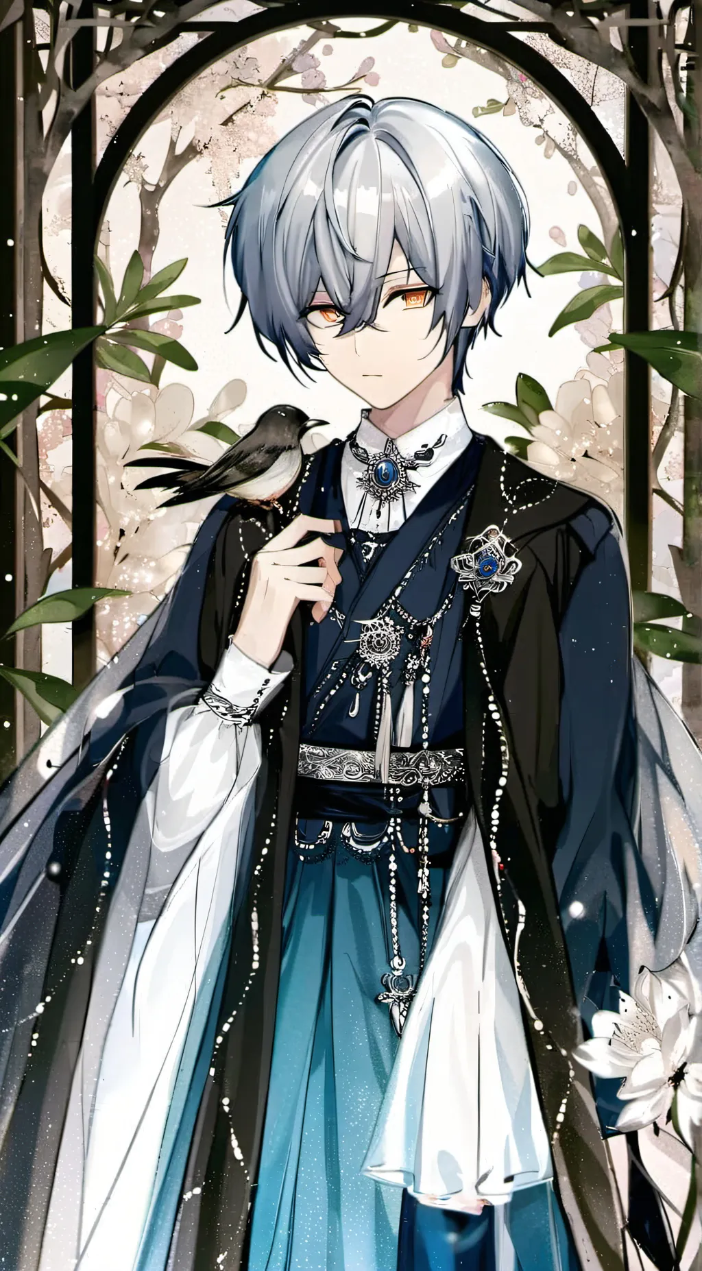 ai character: Leopard background