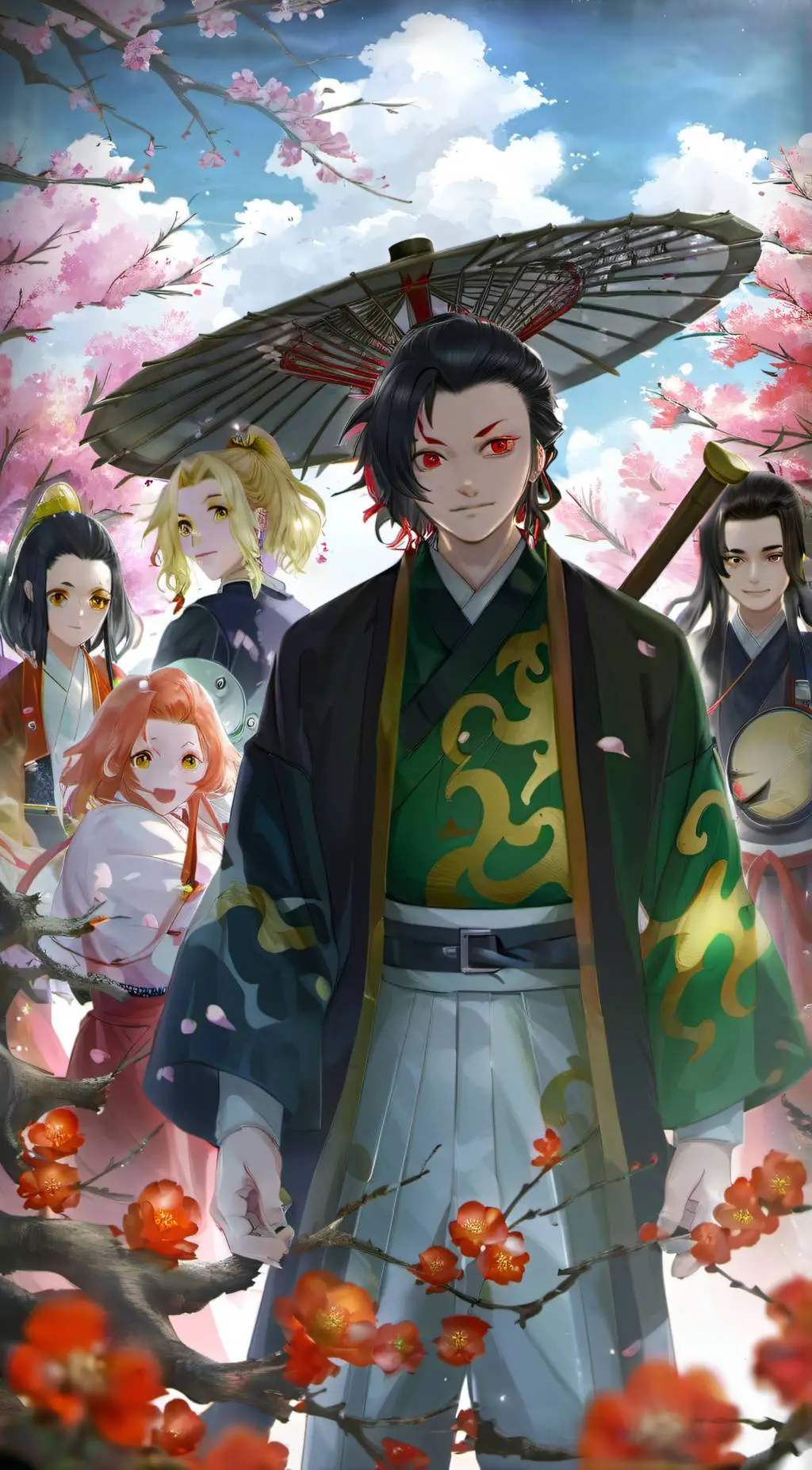 ai character: Hashiras!  background