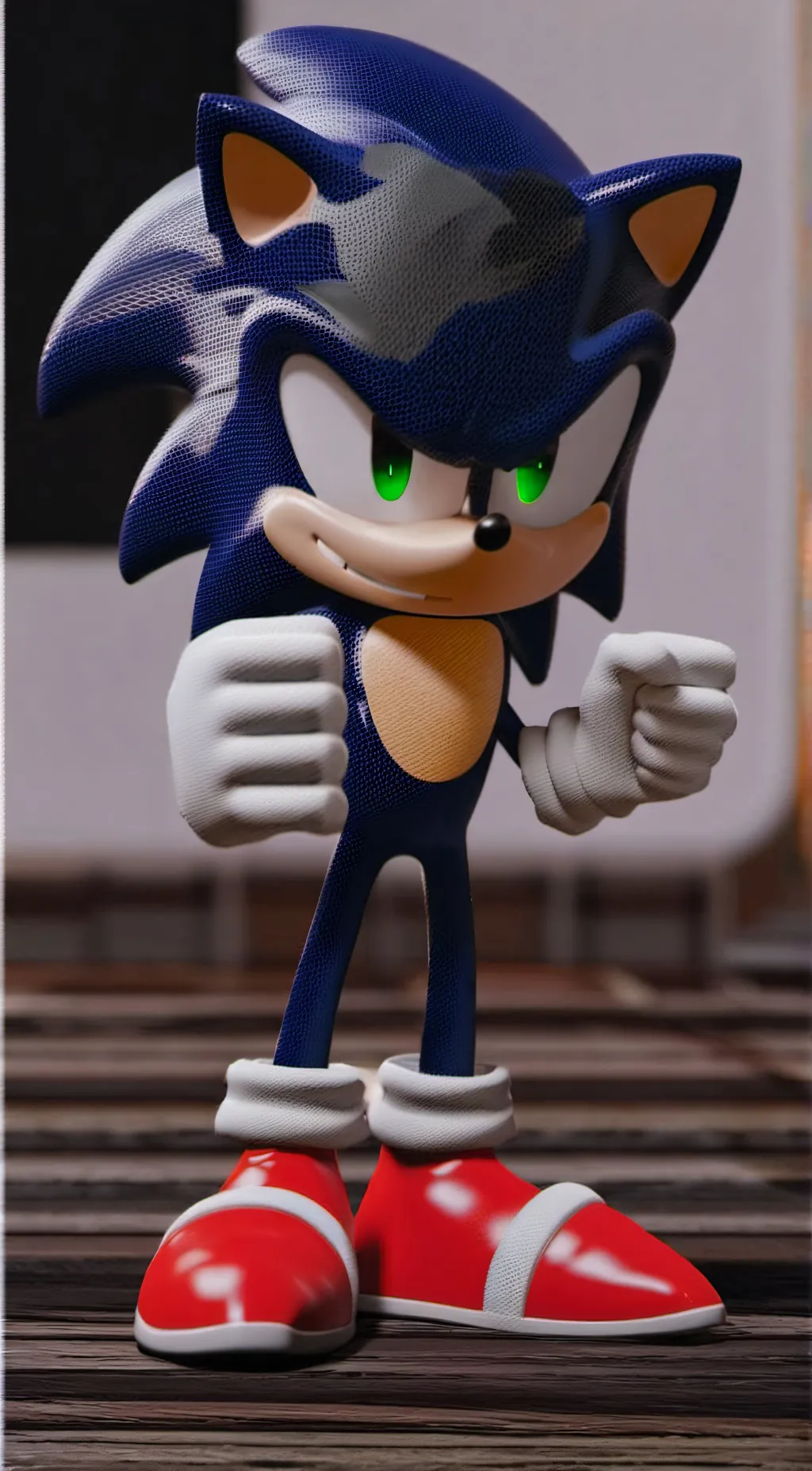 ai character: Sonic and zombies background