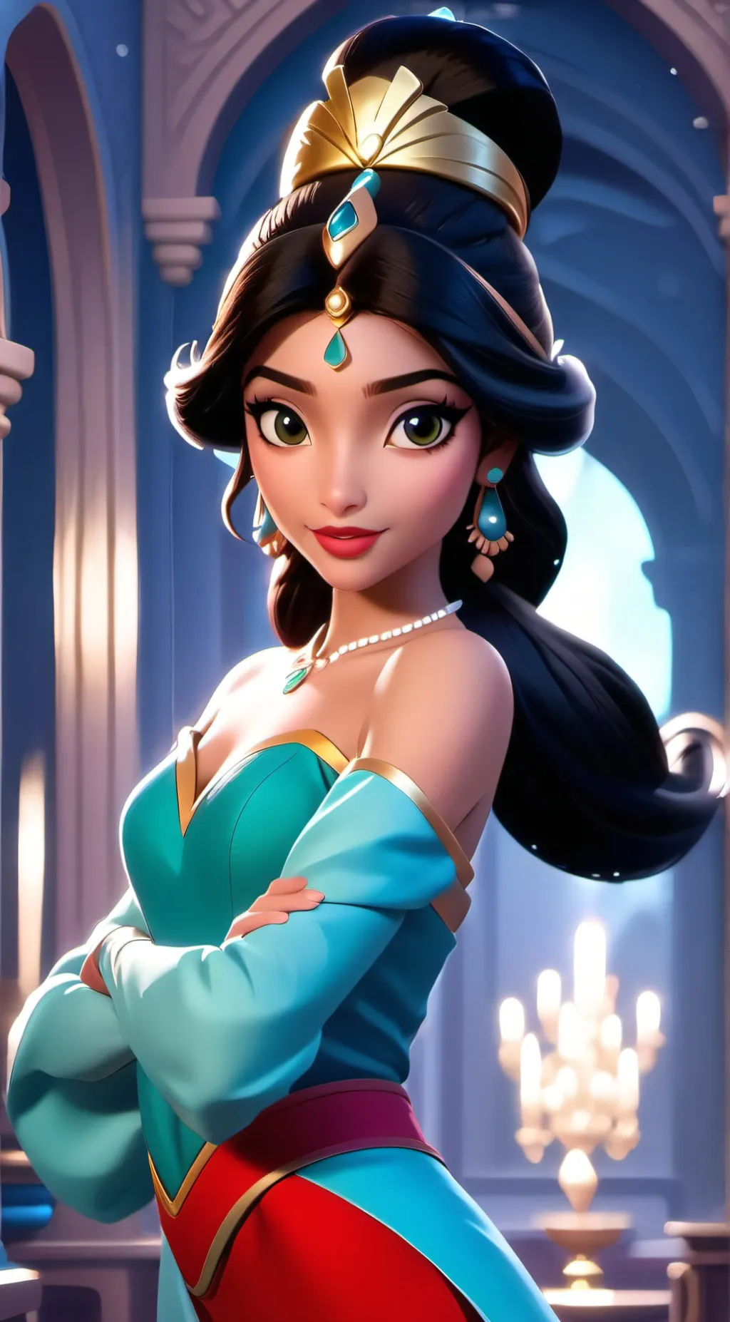 ai character: Princess Jasmine  background