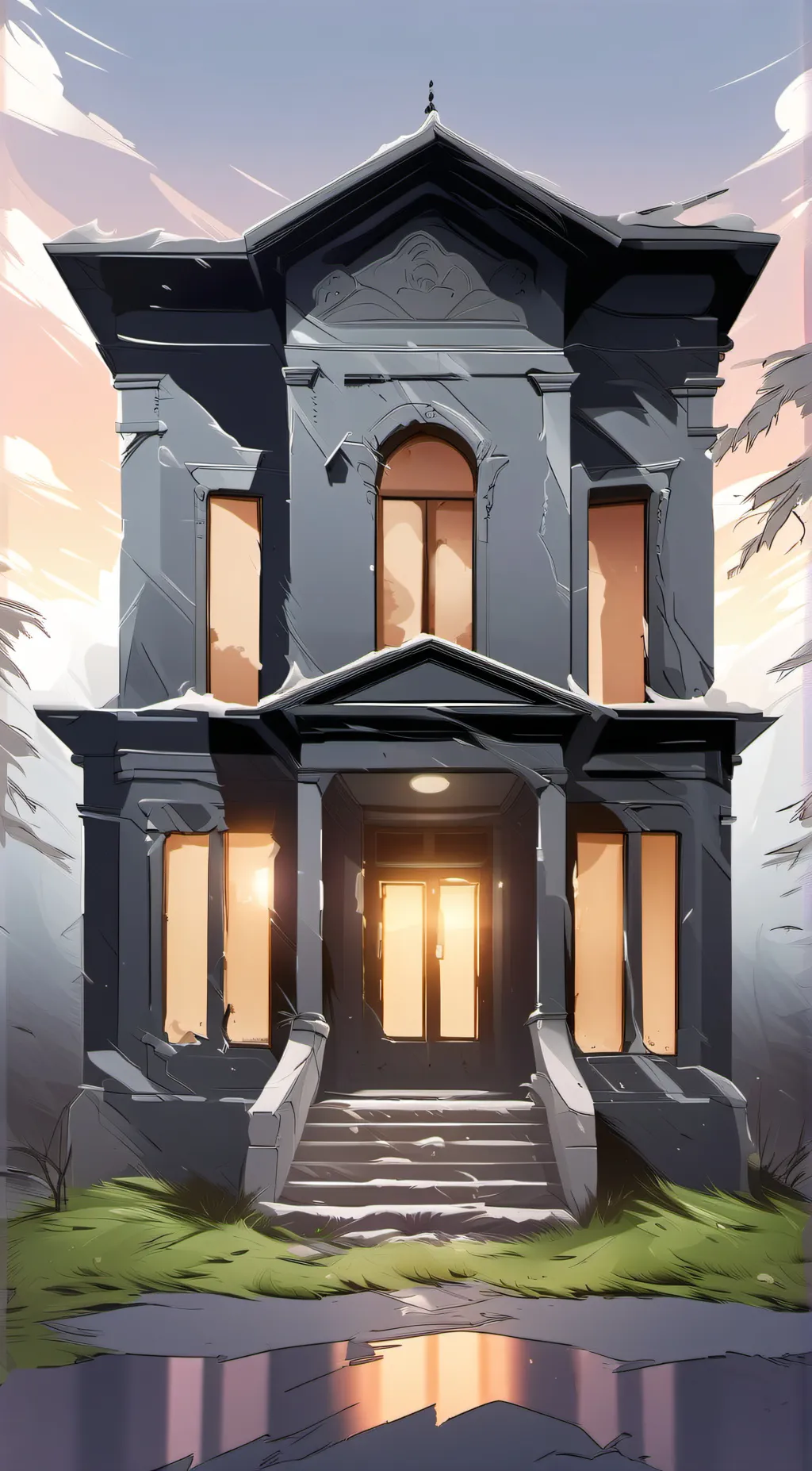 ai character: MD mansion. background