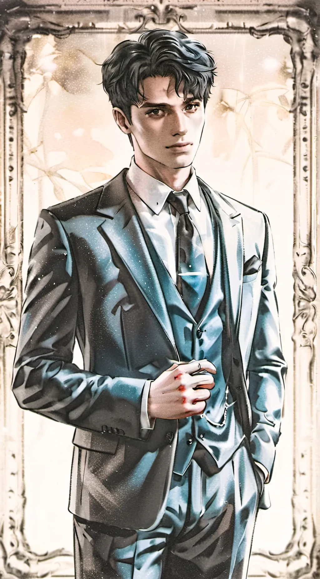 ai character: Mattheo riddle background