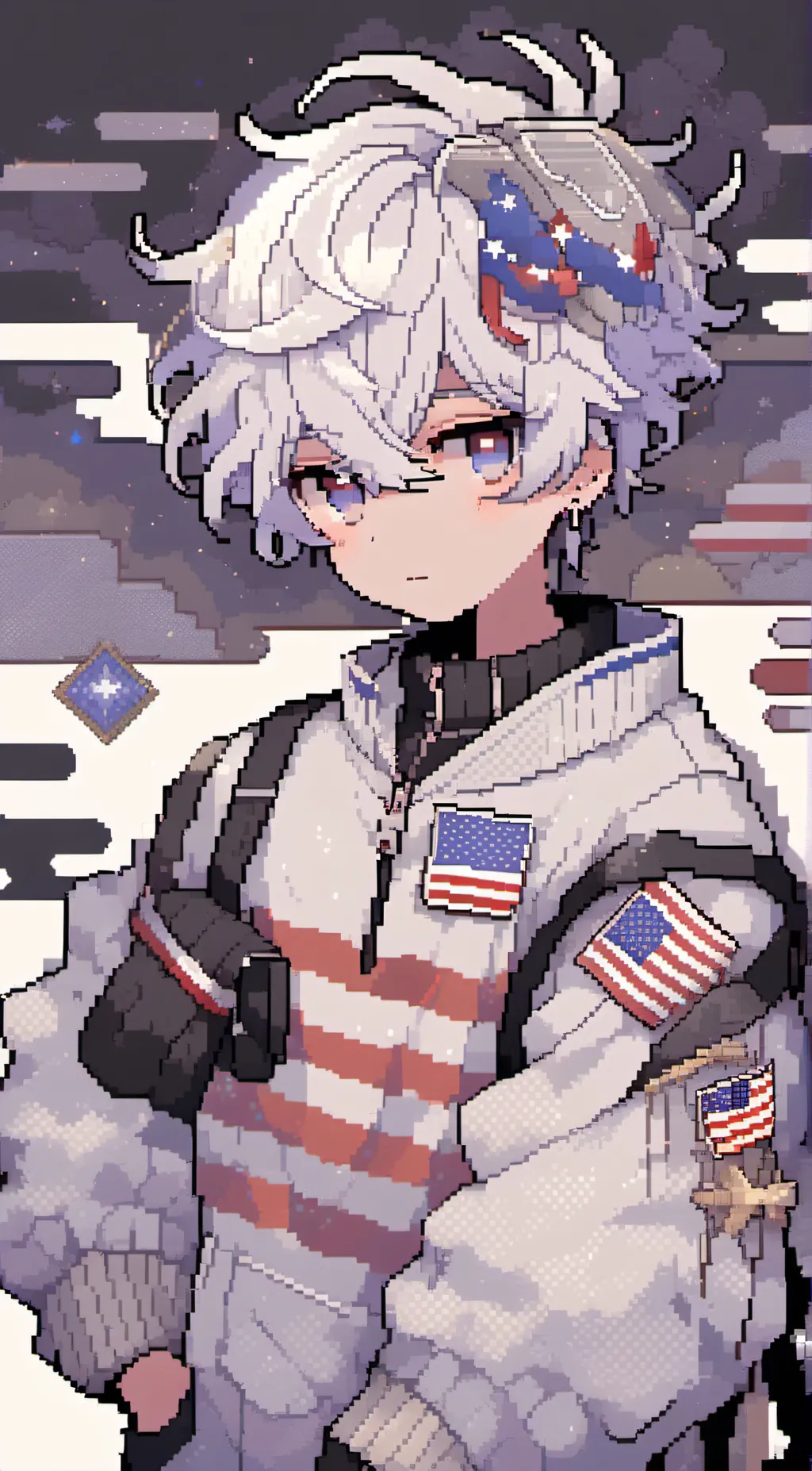 ai character: Usa (CountryHuman) background
