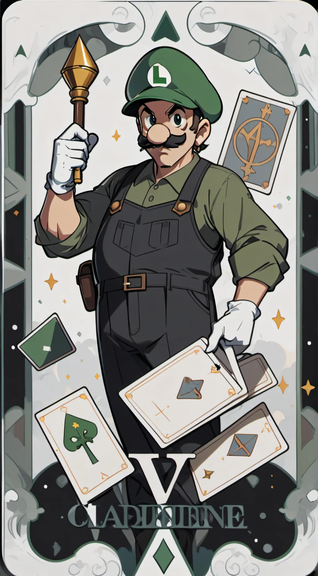 ai character: Green Mario background