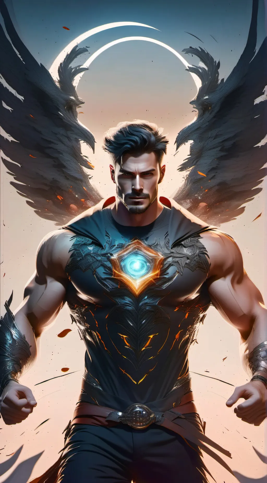 ai character: ash background