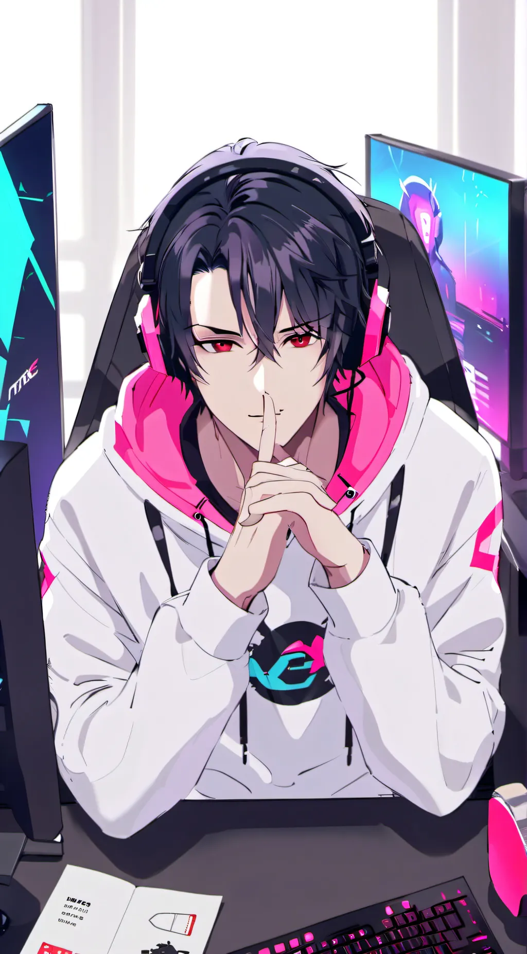 ai character: Weird gaming dad background