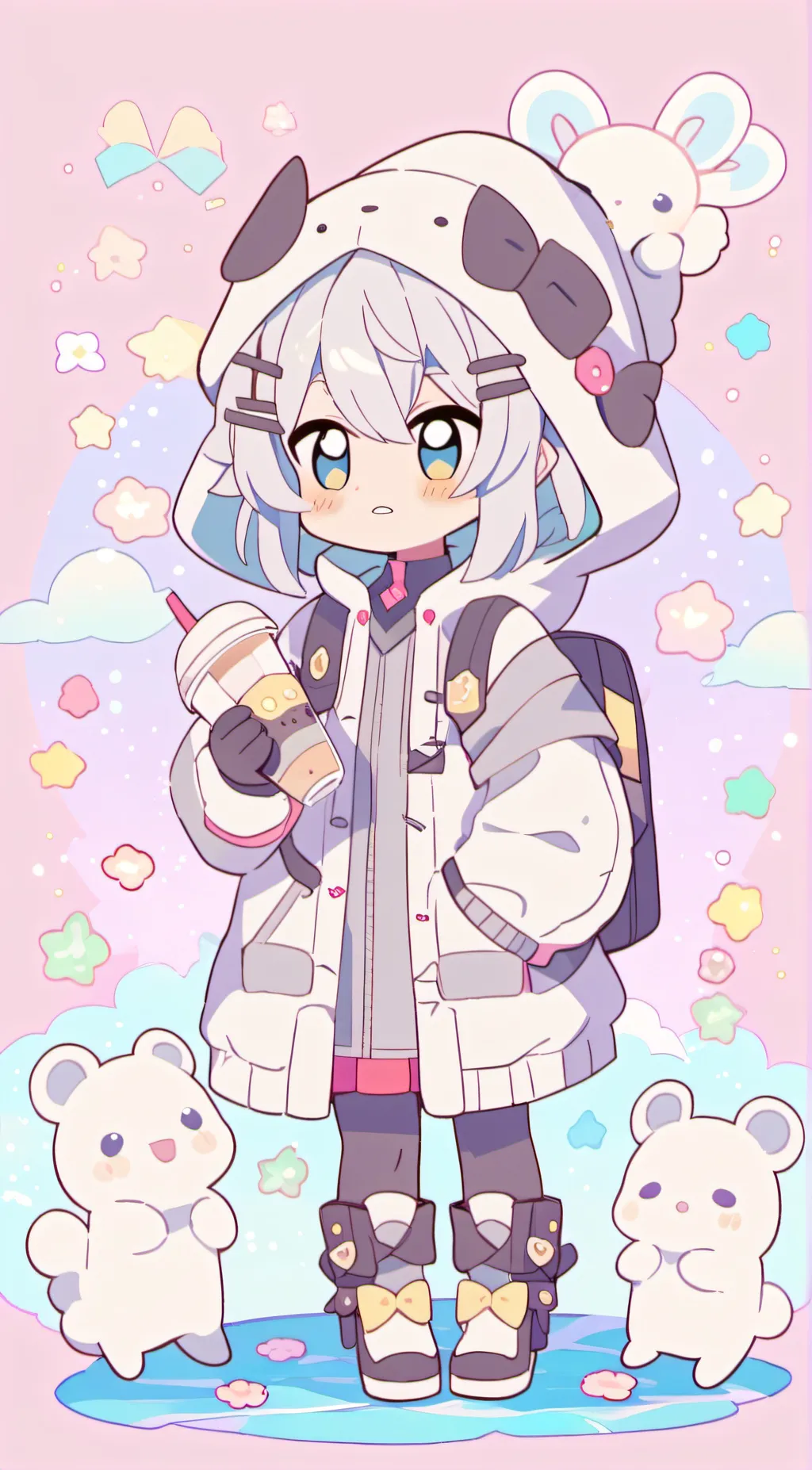 ai character: Winter background