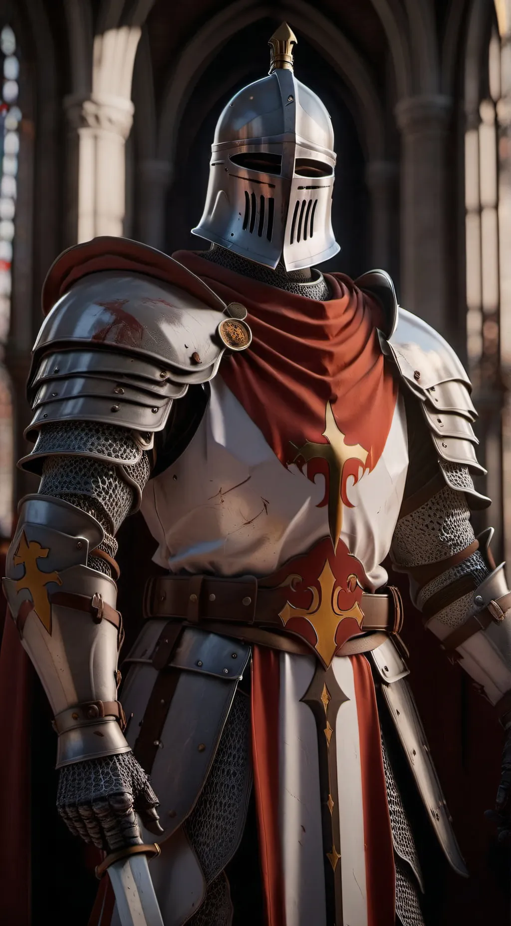 ai character: Crusader soilder background