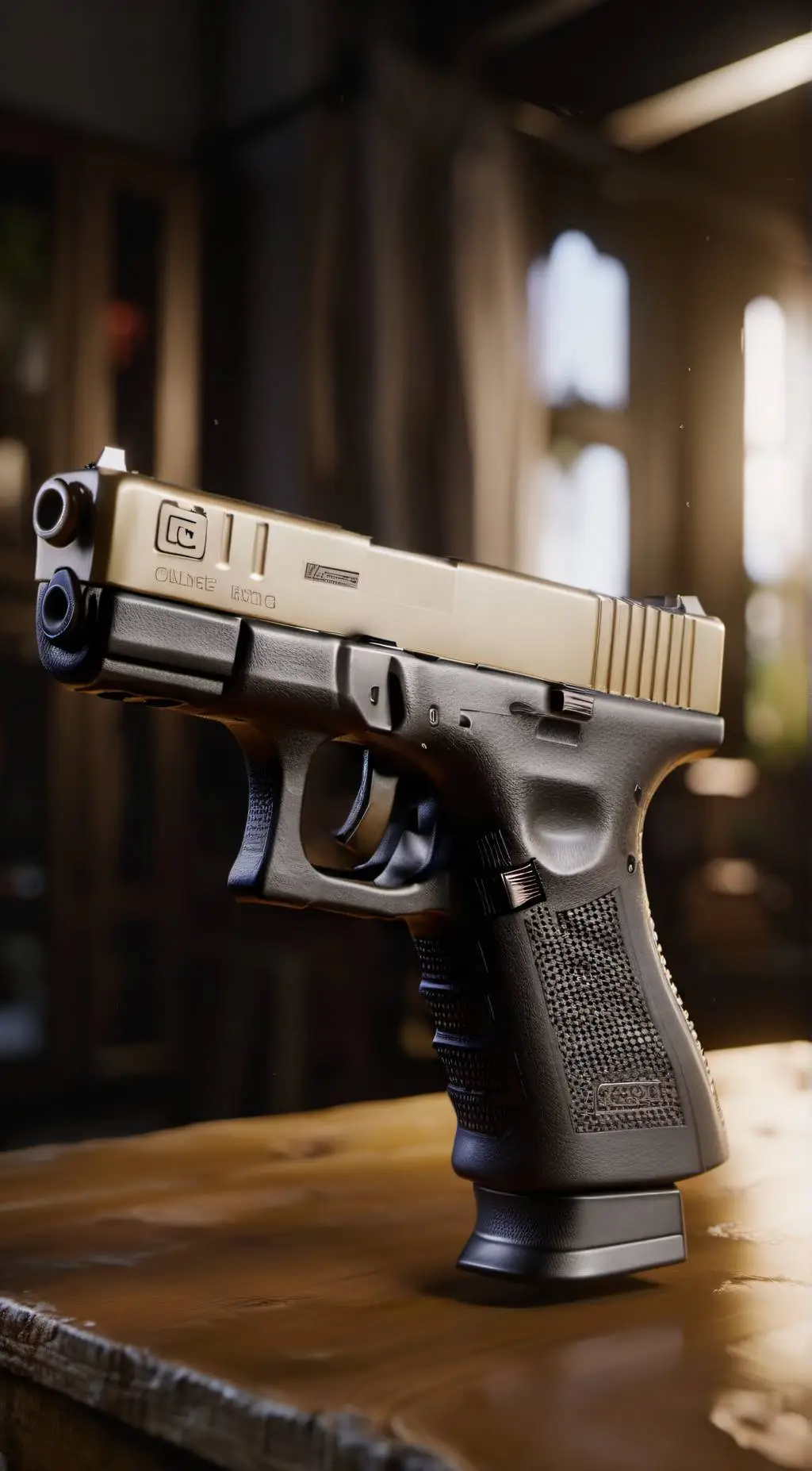 ai character: Living Glock background