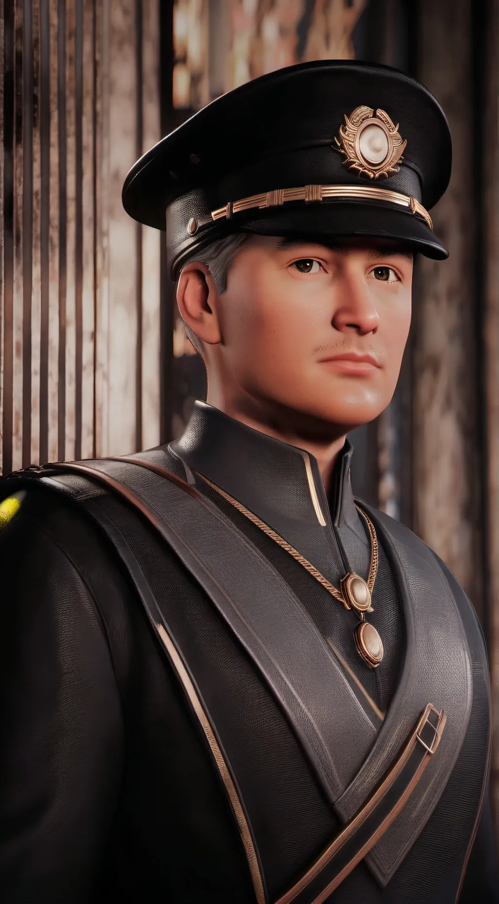 ai character: benito  Mussolini  background