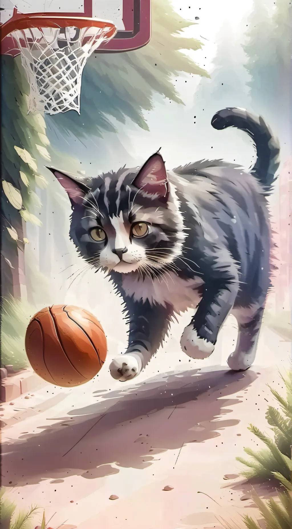 ai character: Cat  background