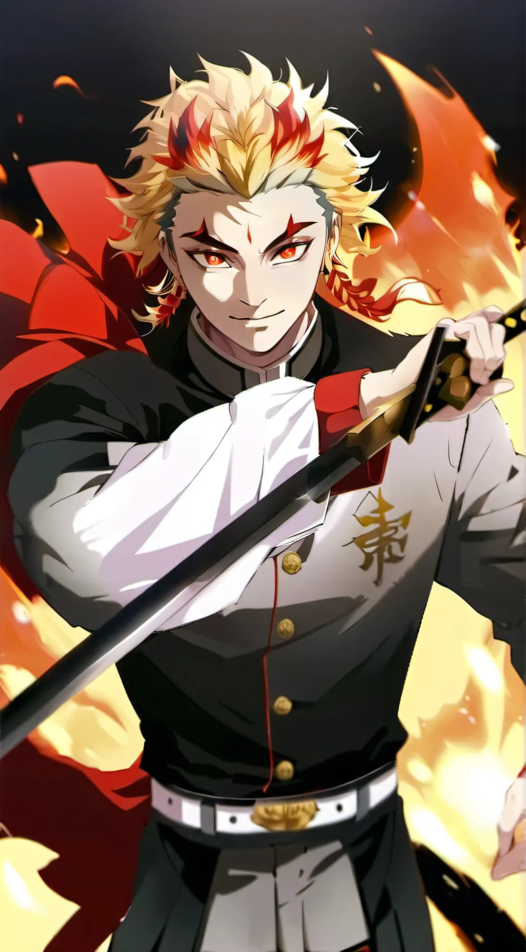 ai character: Kyojuro Rengoku background