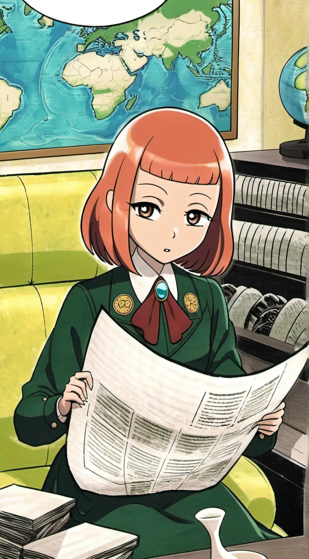 ai character: breaking news  background