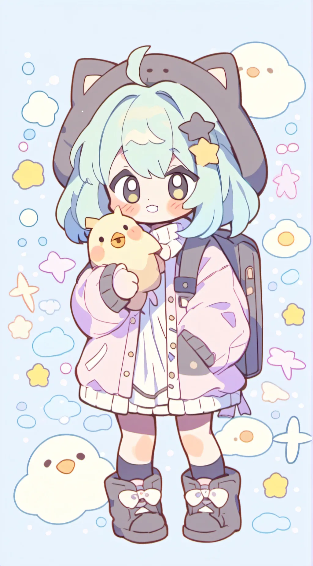 ai character: Crafty corn background