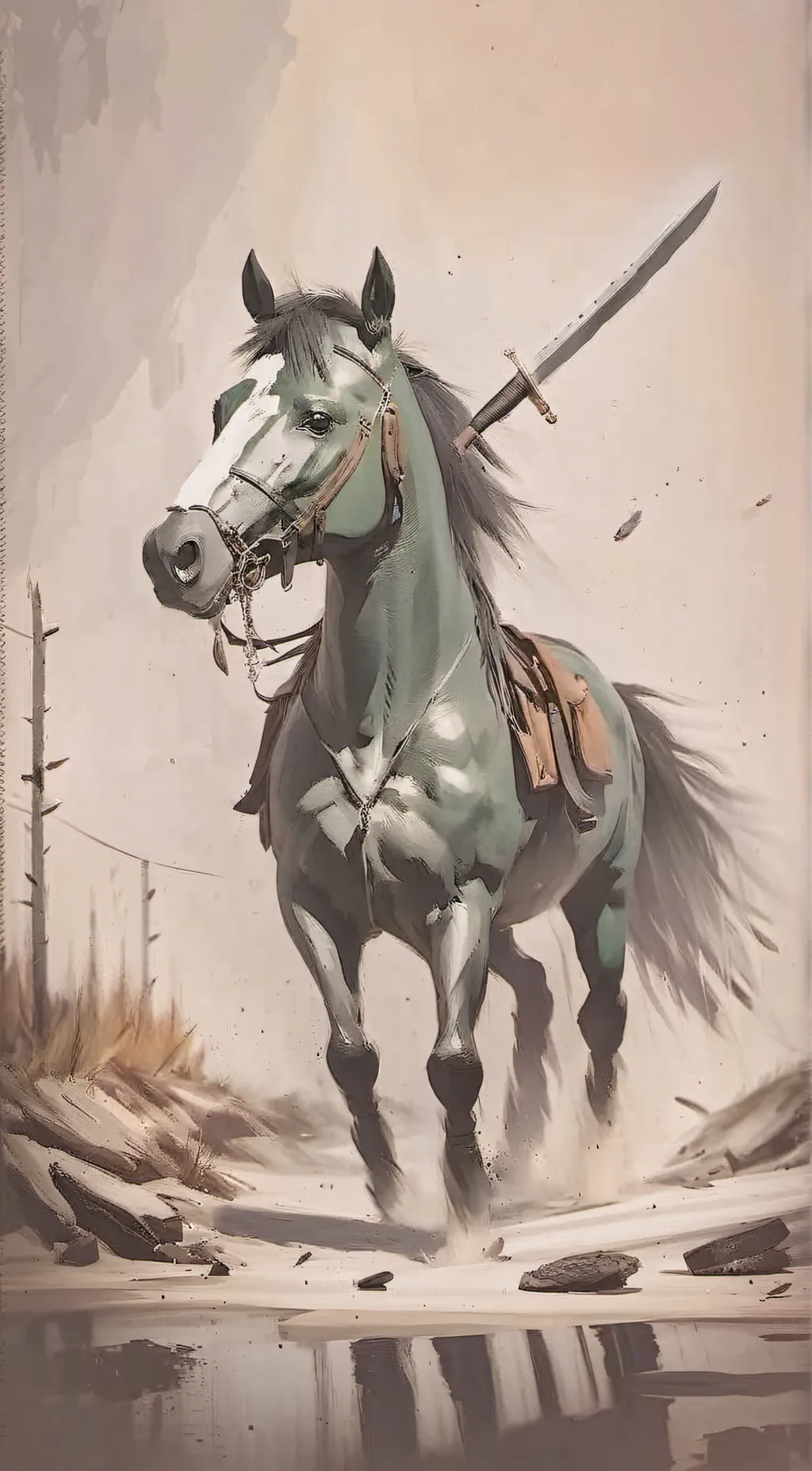 ai character: crazy green background