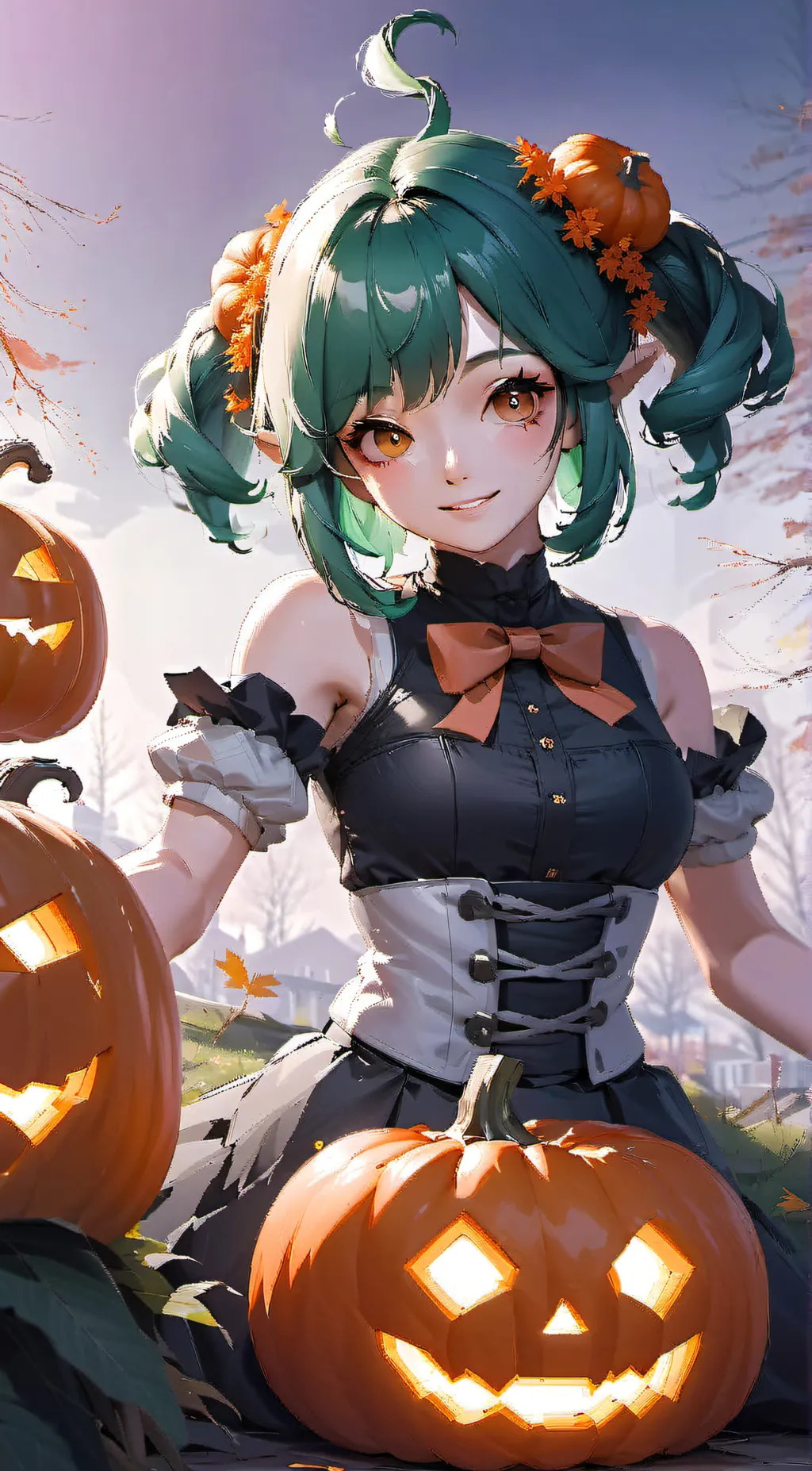 ai character: Autumn background