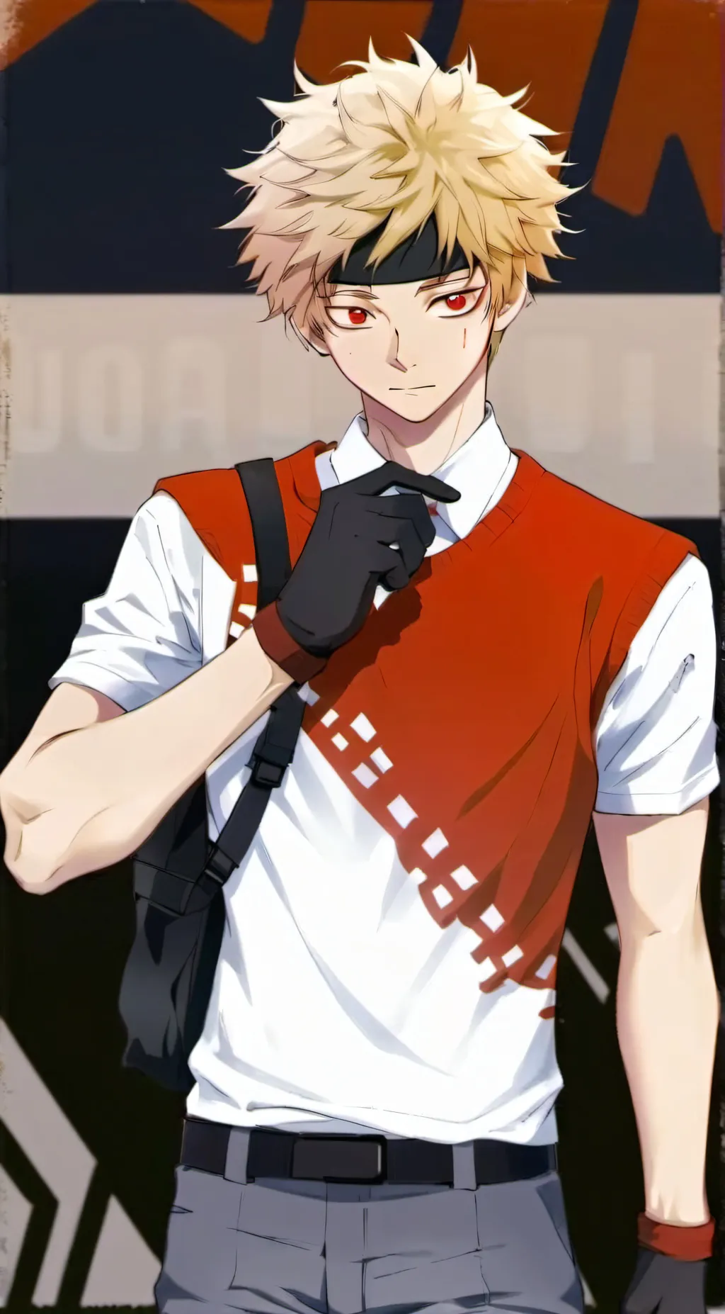 ai character: katsuki bakugo  background